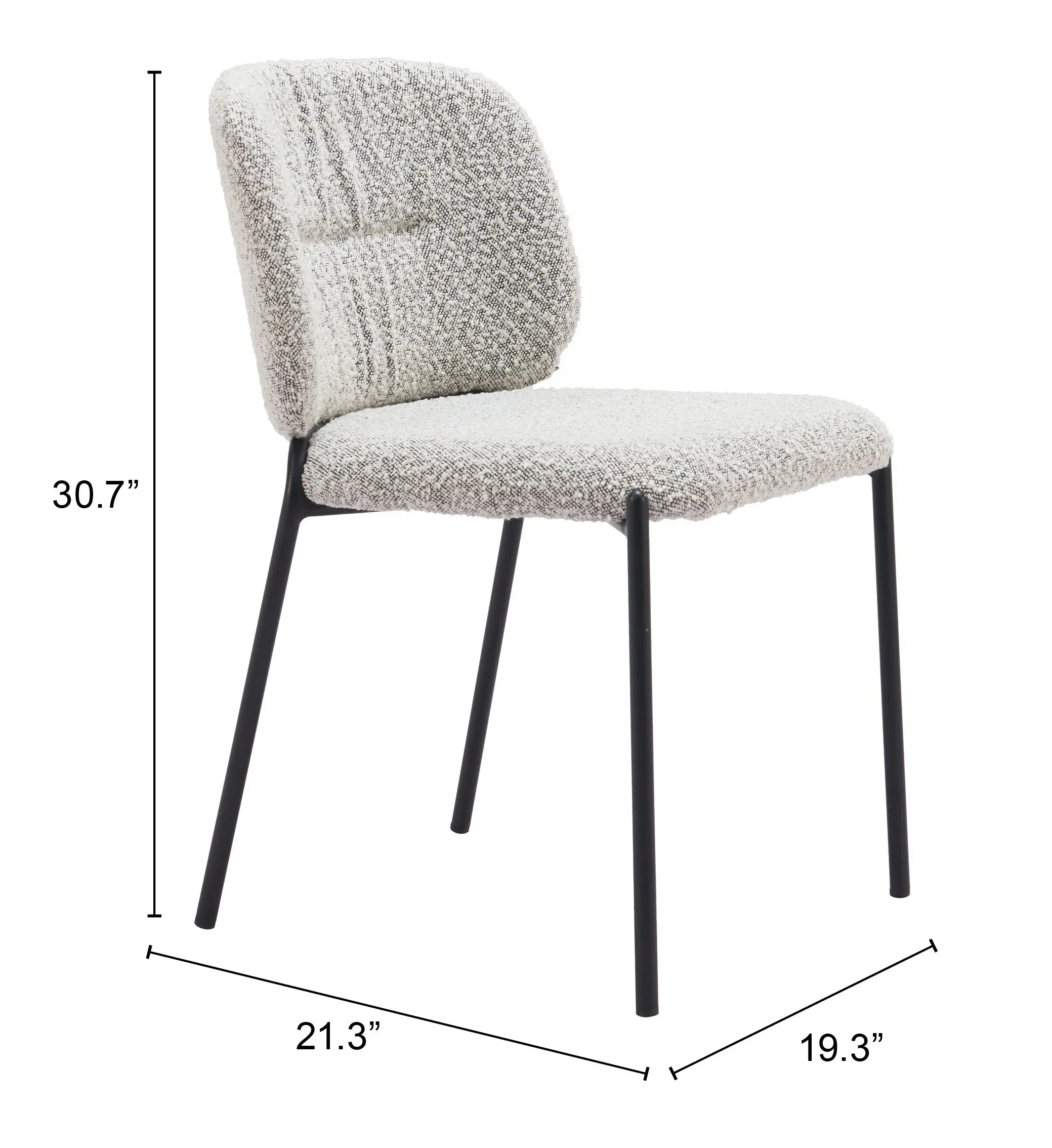 Plat Dining Chair (Set of 2) Gray - Image 5