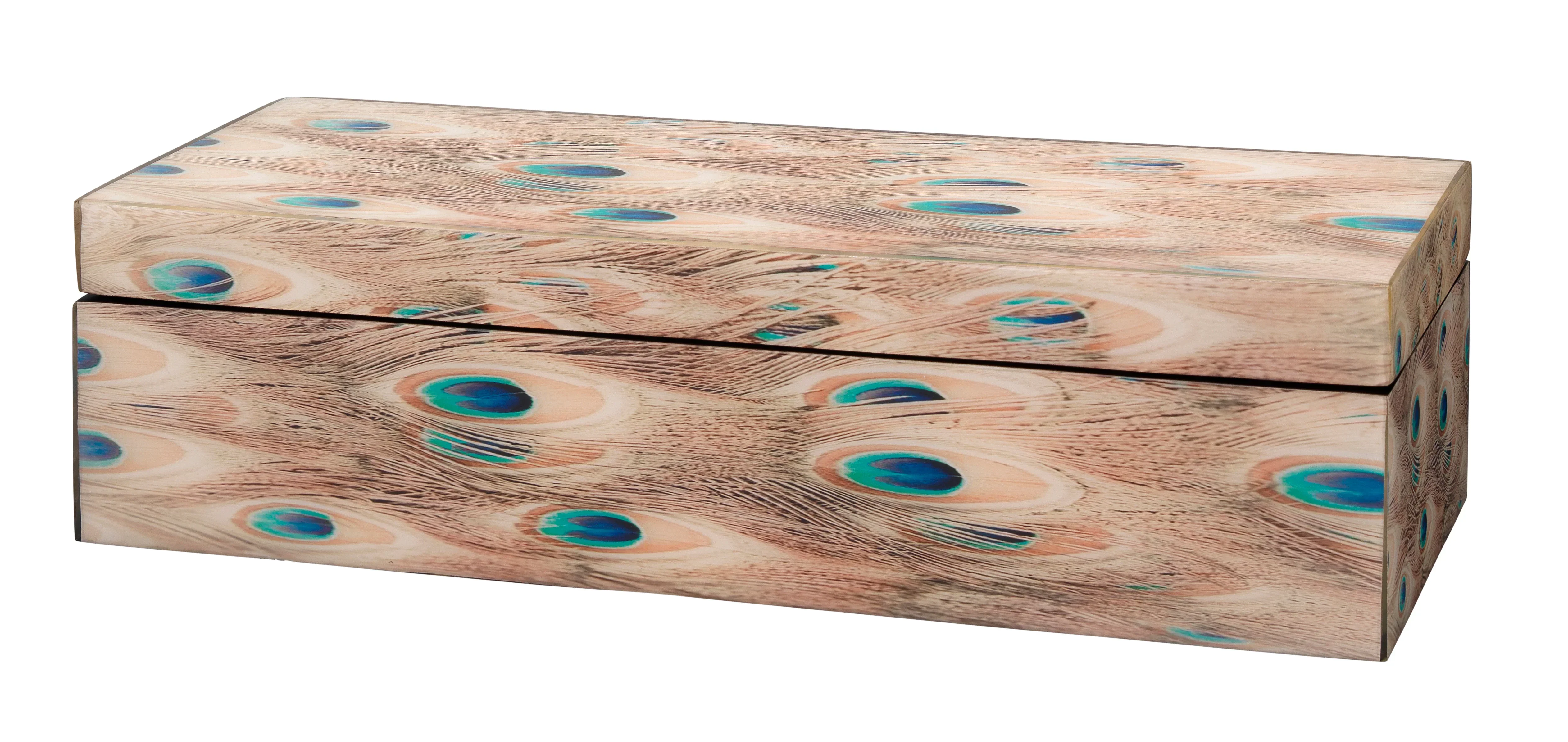 Plume Peacock Decorative Box