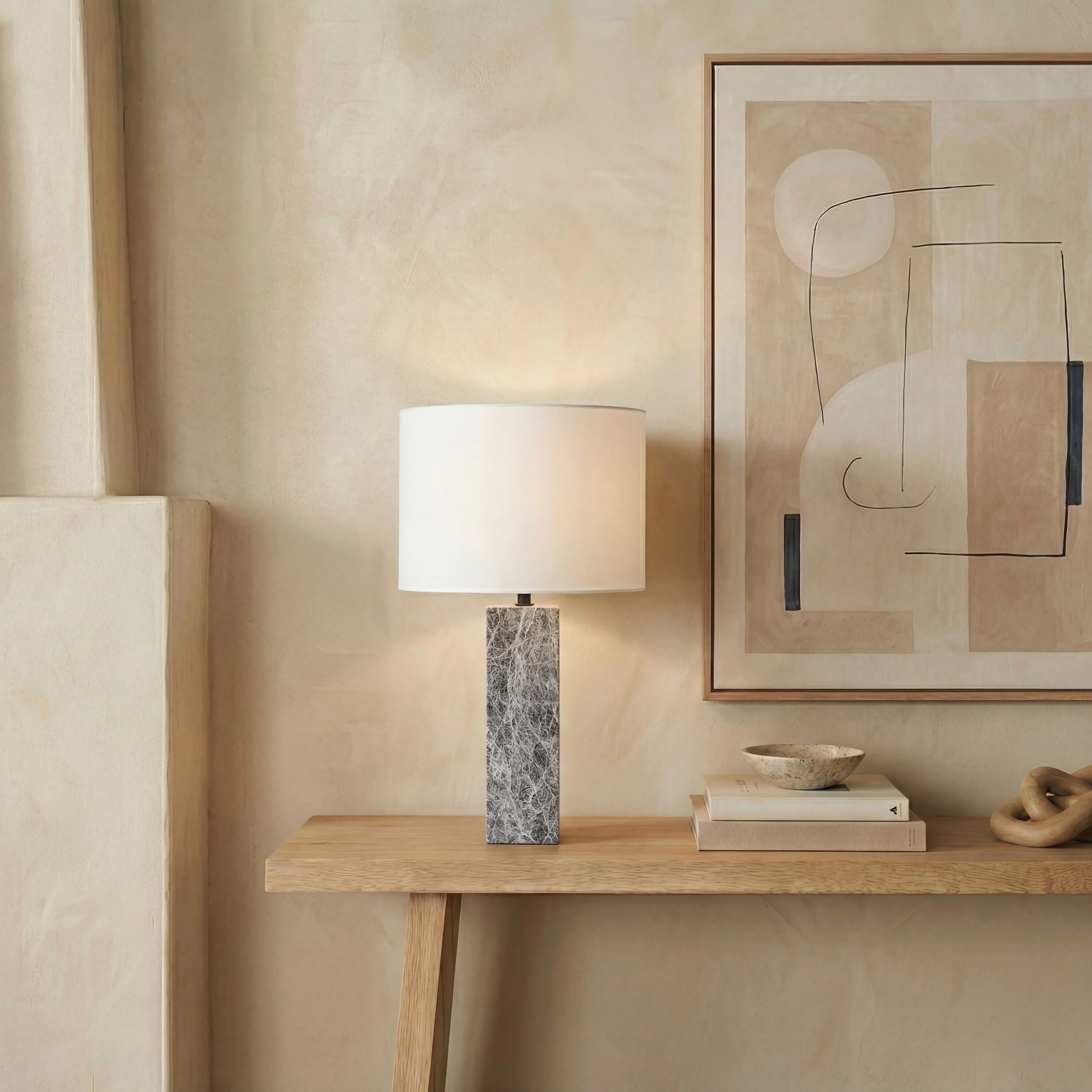 Poloma Square Marble Table Lamp - Image 2