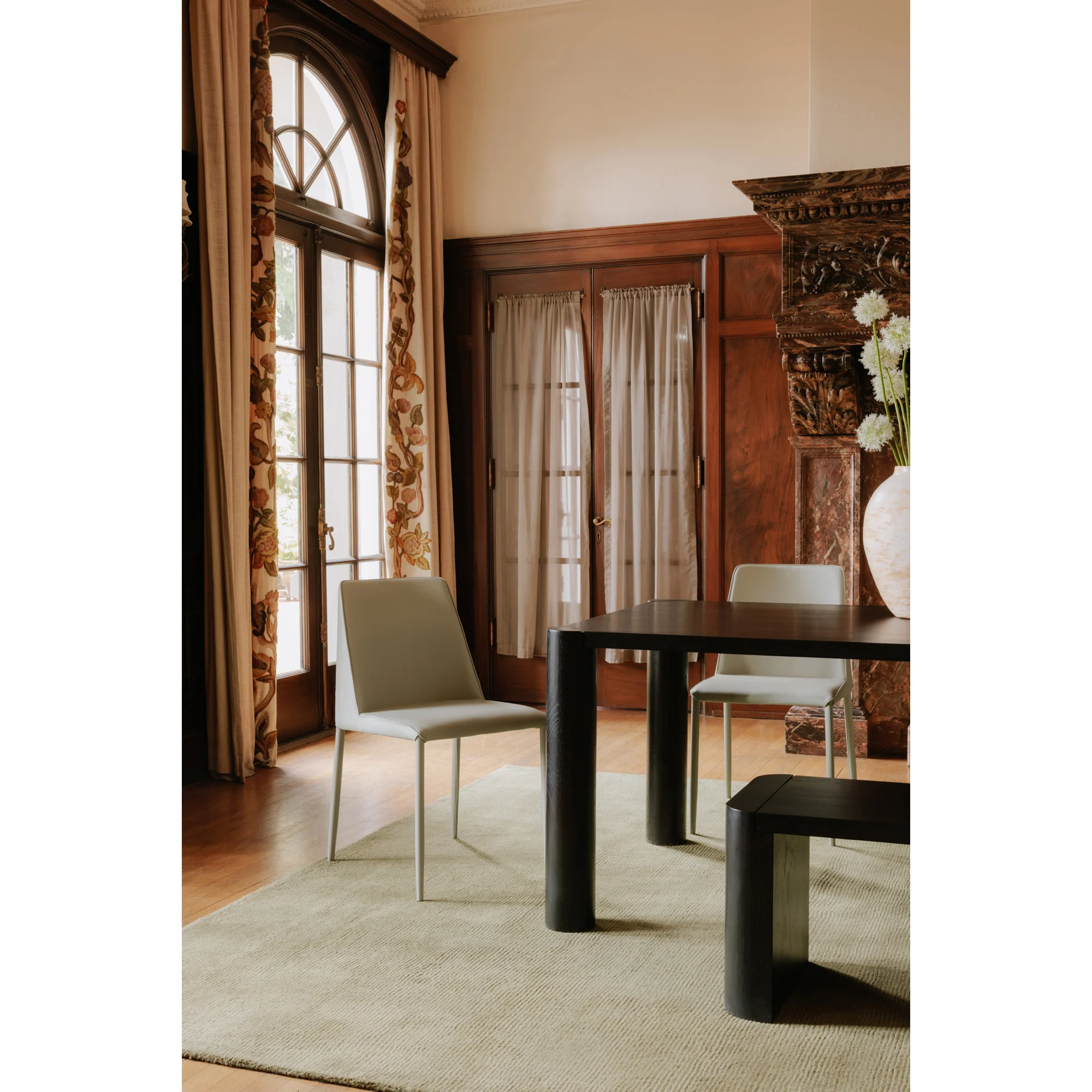 Post Dining Bench Small Black - Image 2