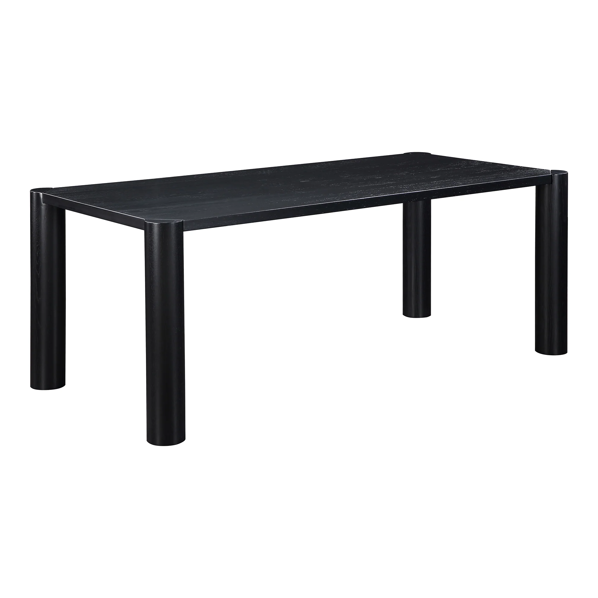 Post Dining Table Oak Black - Image 3