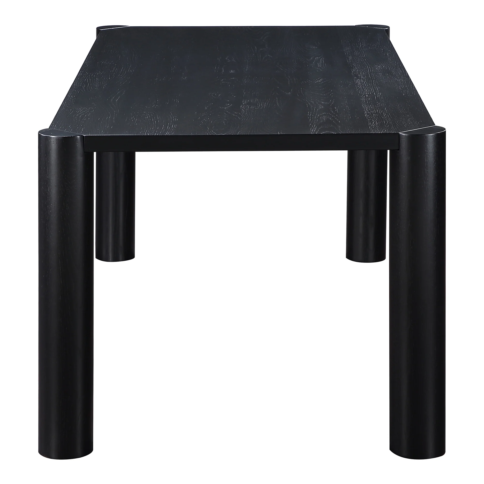 Post Dining Table Oak Black - Image 4