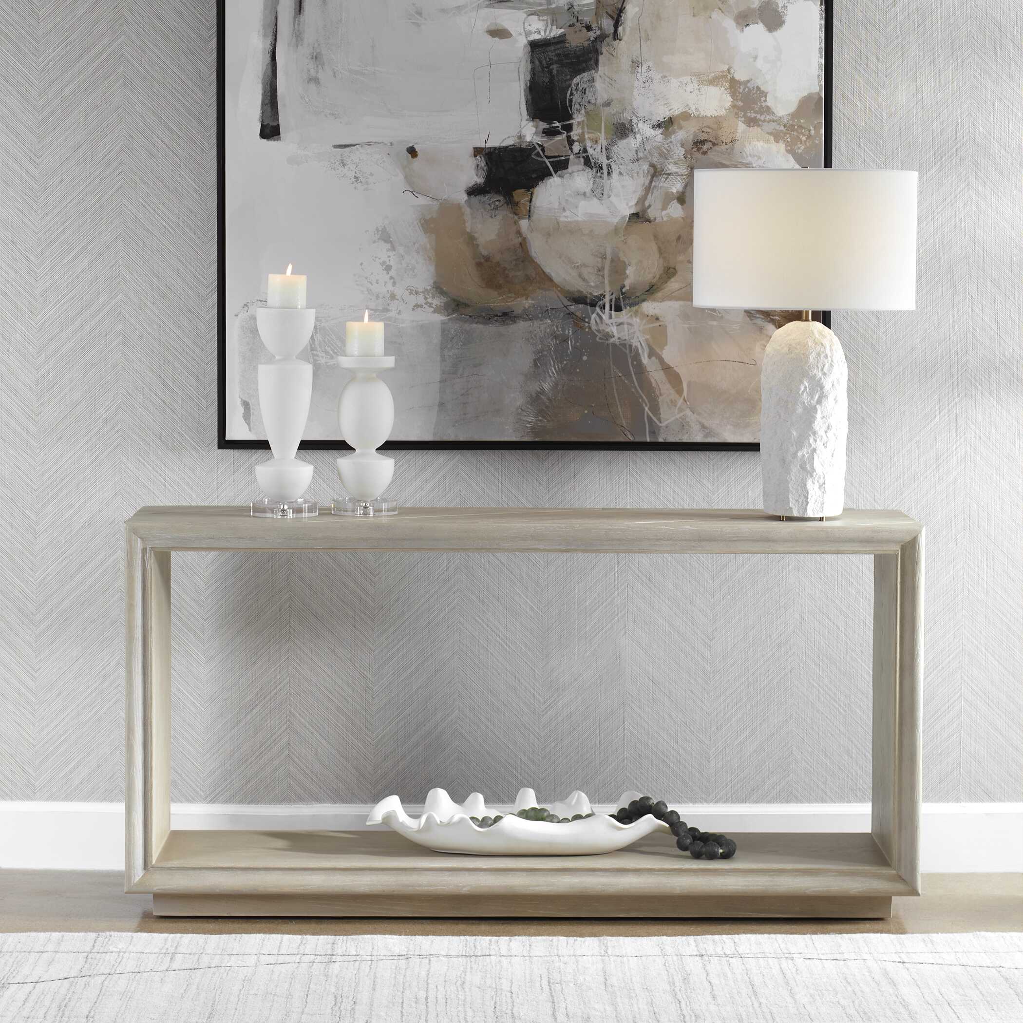 Prism Light Oak Console Table - Image 2