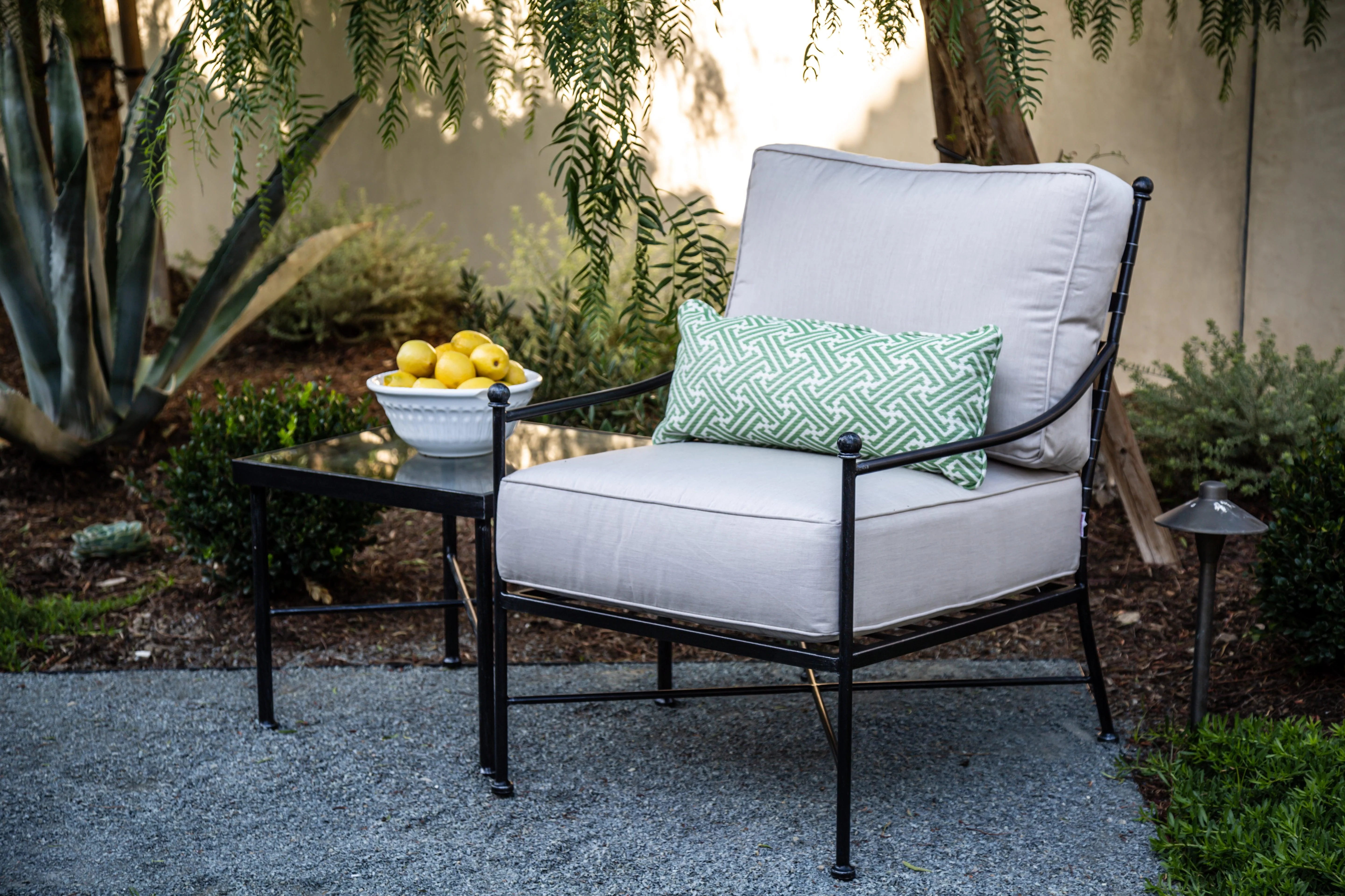 Provence Club Chair in Canvas Flax w/ Self Welt - Image 2