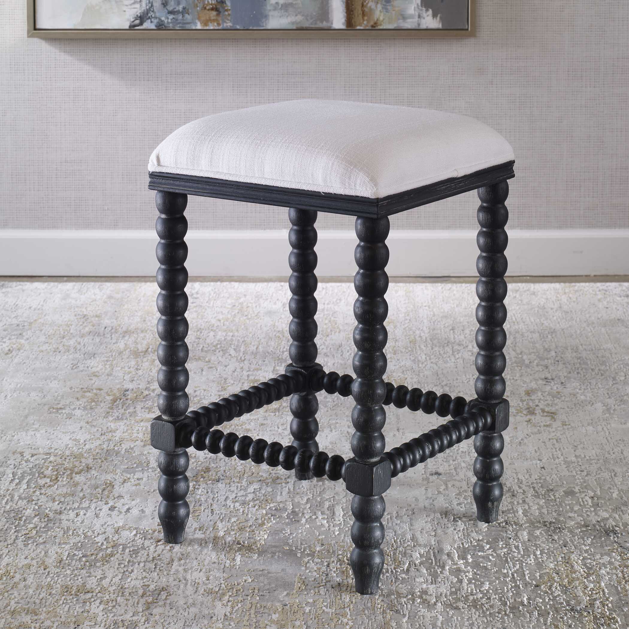 Pryce Black Backless Counter Stool - Image 8