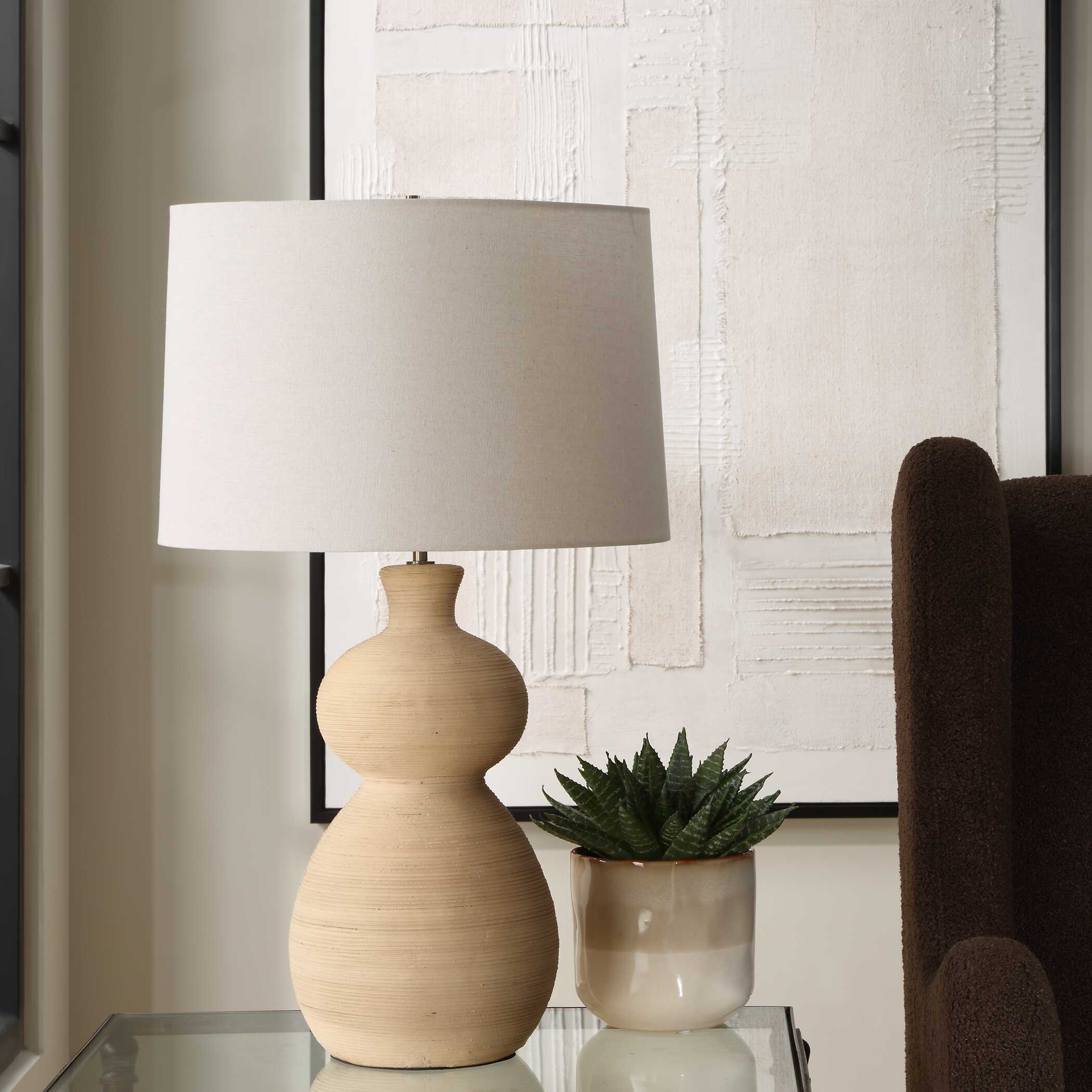 Pueblo Fired Clay Table Lamp - Image 3