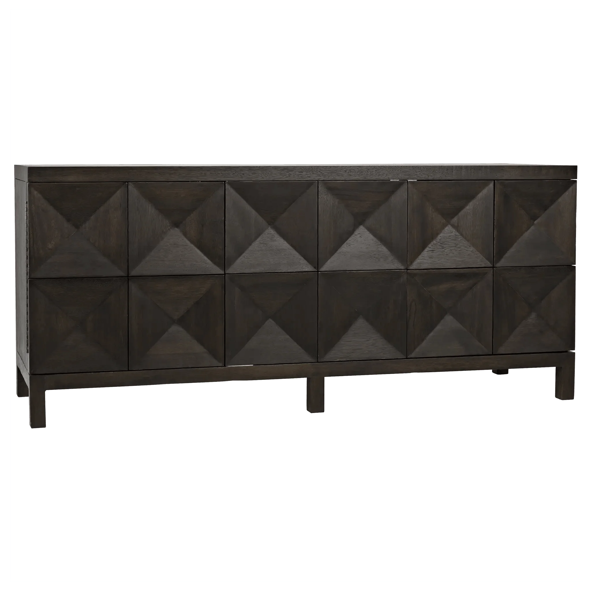 Quadrant 3 Door Sideboard, Ebony Walnut