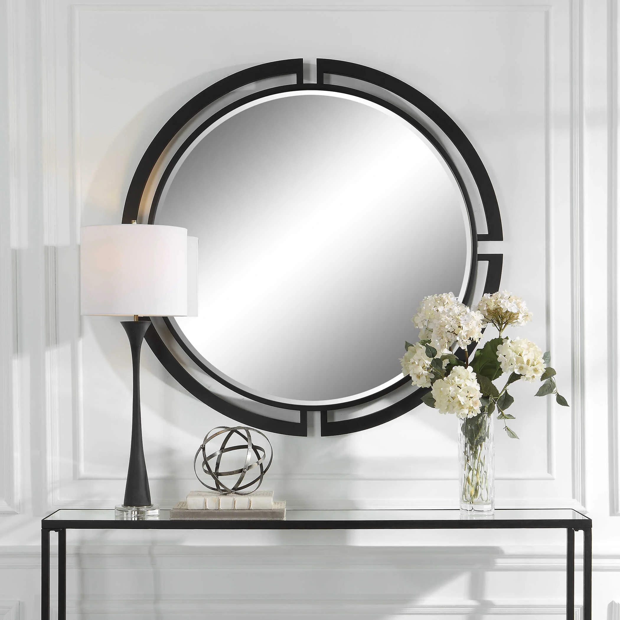Quadrant Modern Round Mirror - Image 2
