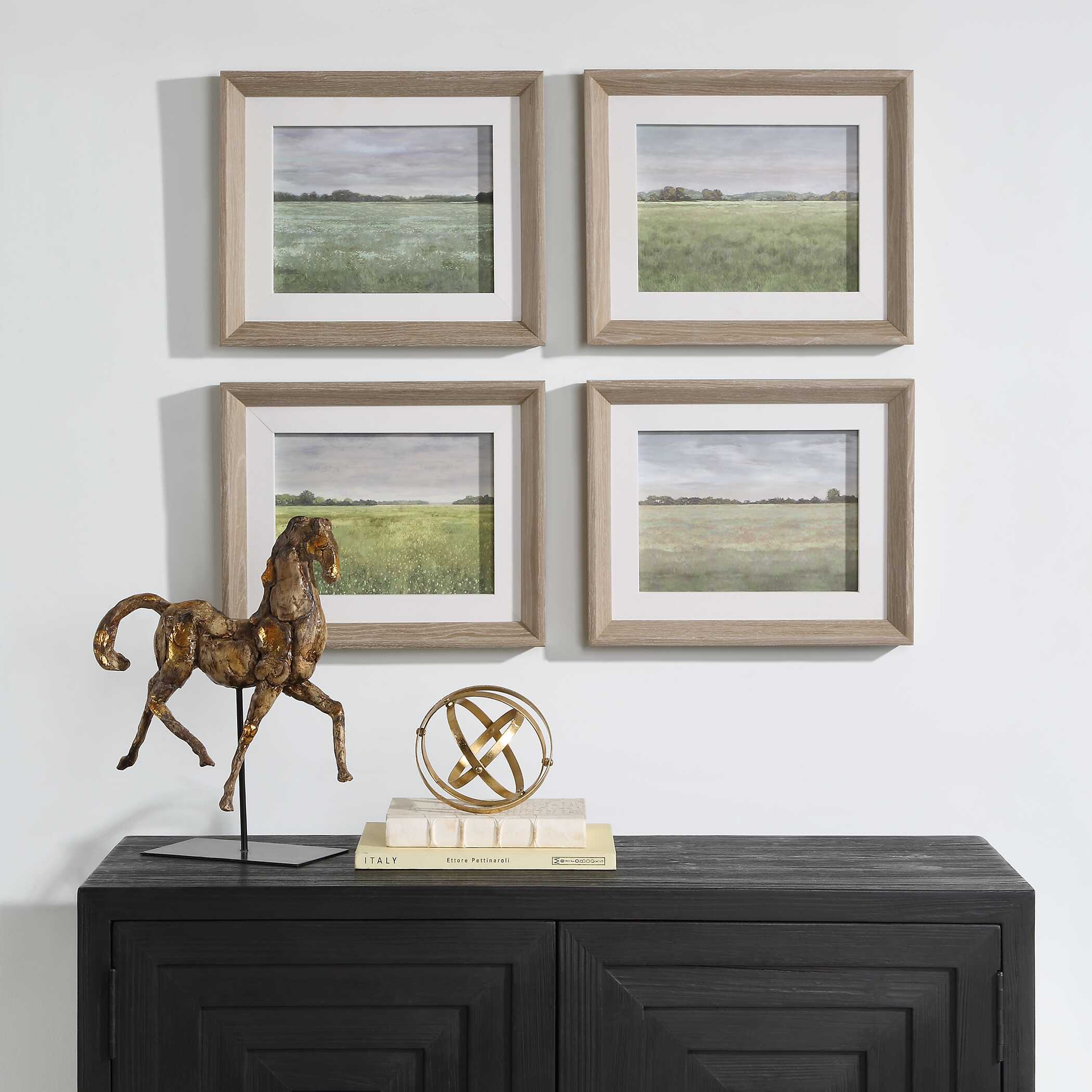 Quiet Meadows Framed Prints - Set of 4 - Image 2