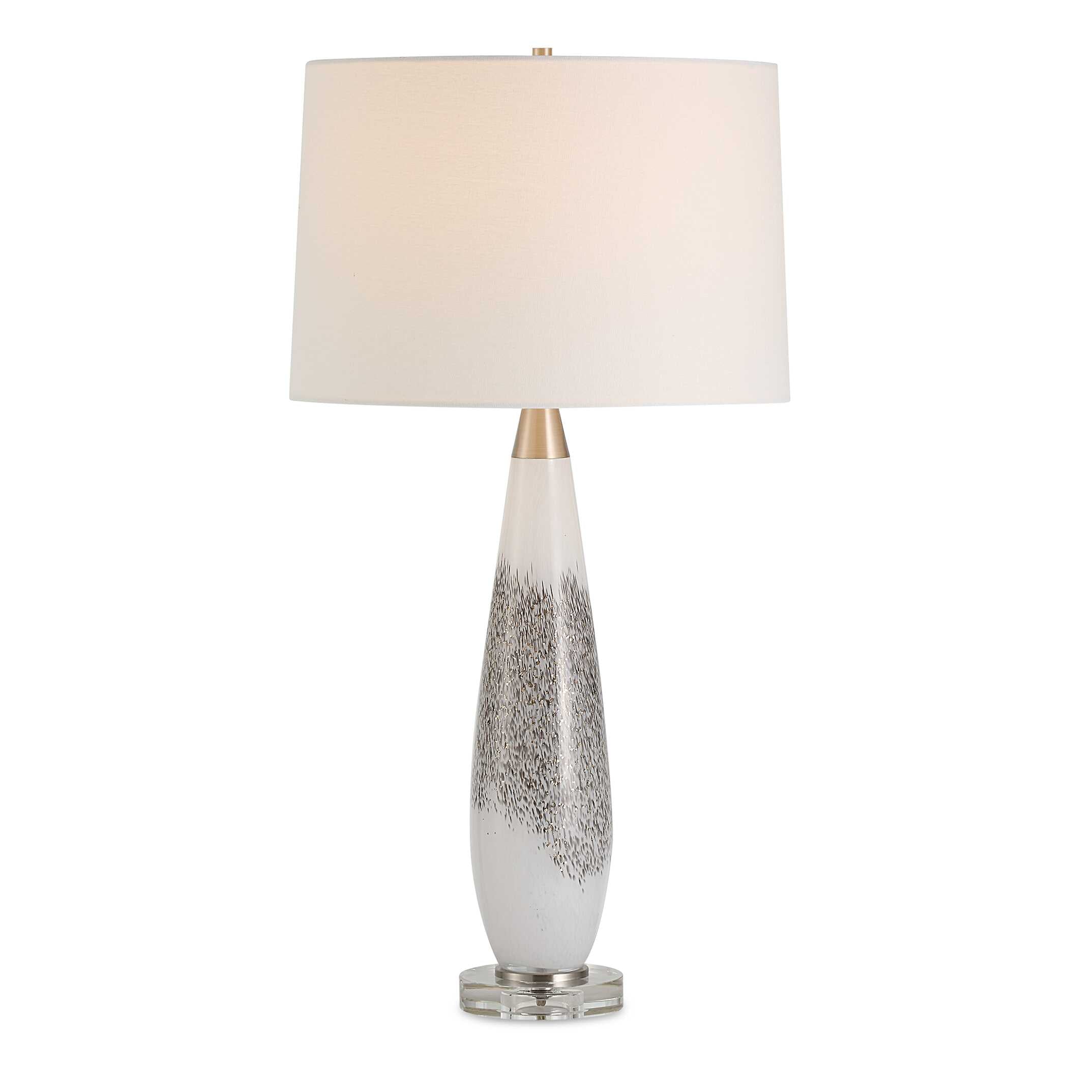 Quinn White & Silver Table Lamp