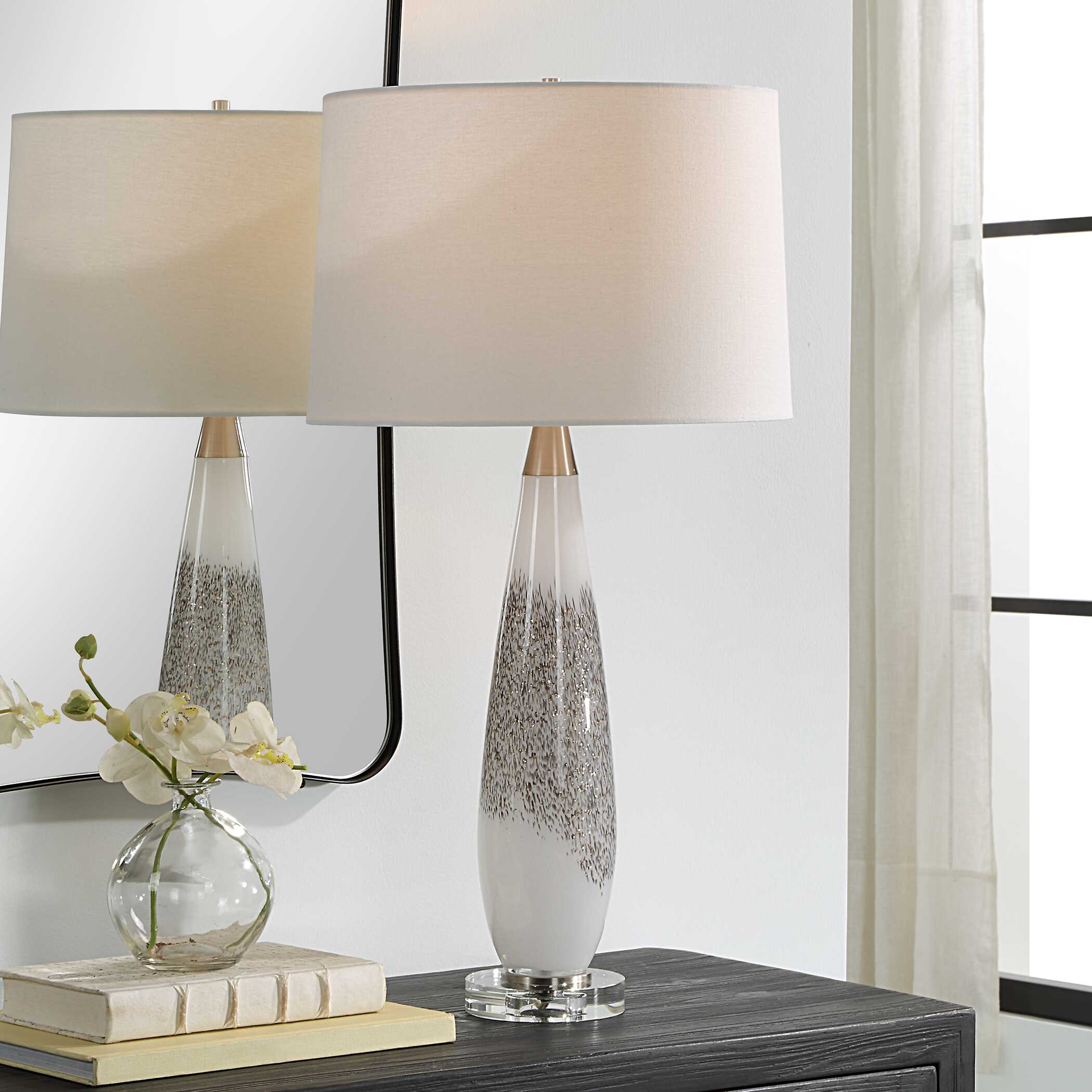 Quinn White & Silver Table Lamp - Image 2