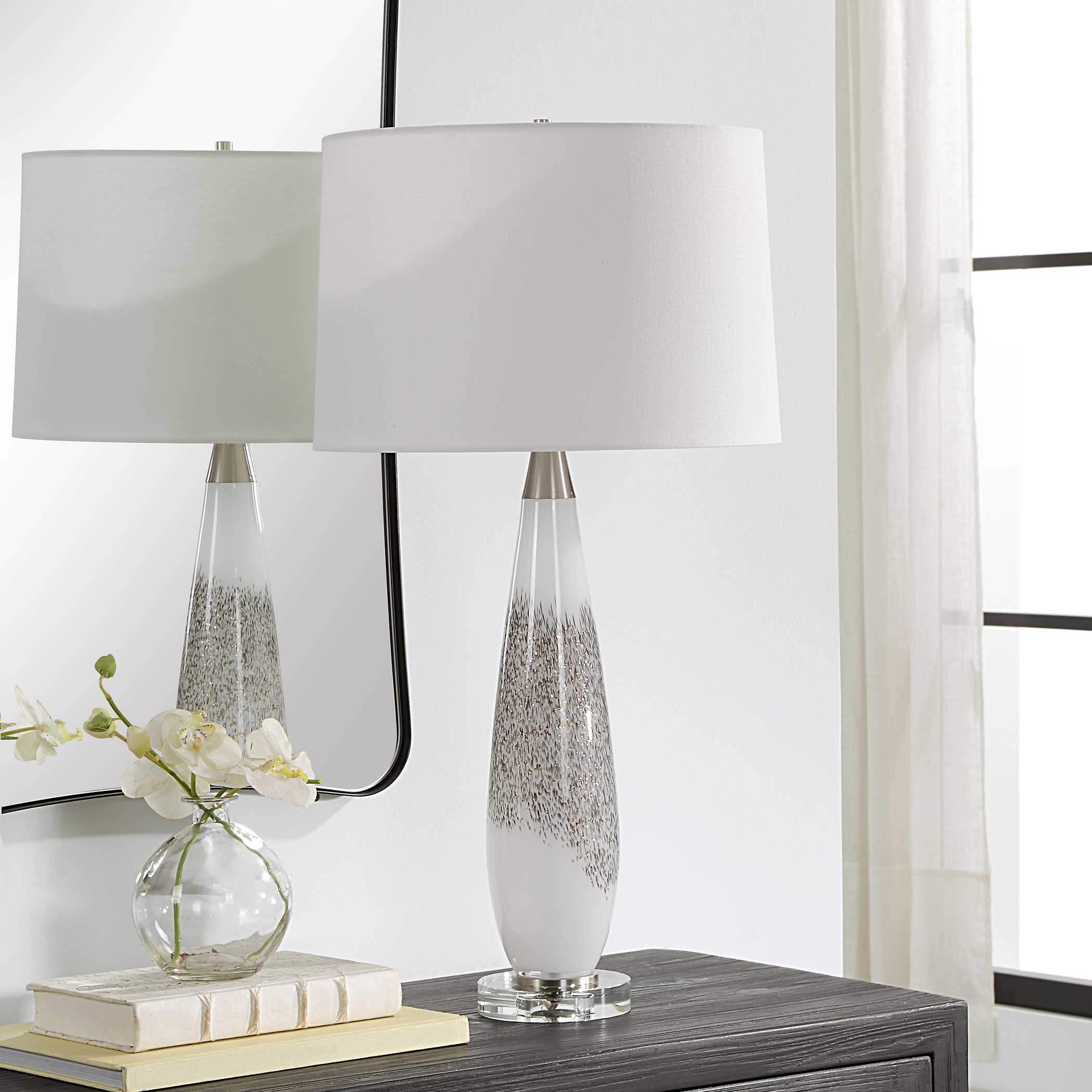 Quinn White & Silver Table Lamp - Image 3