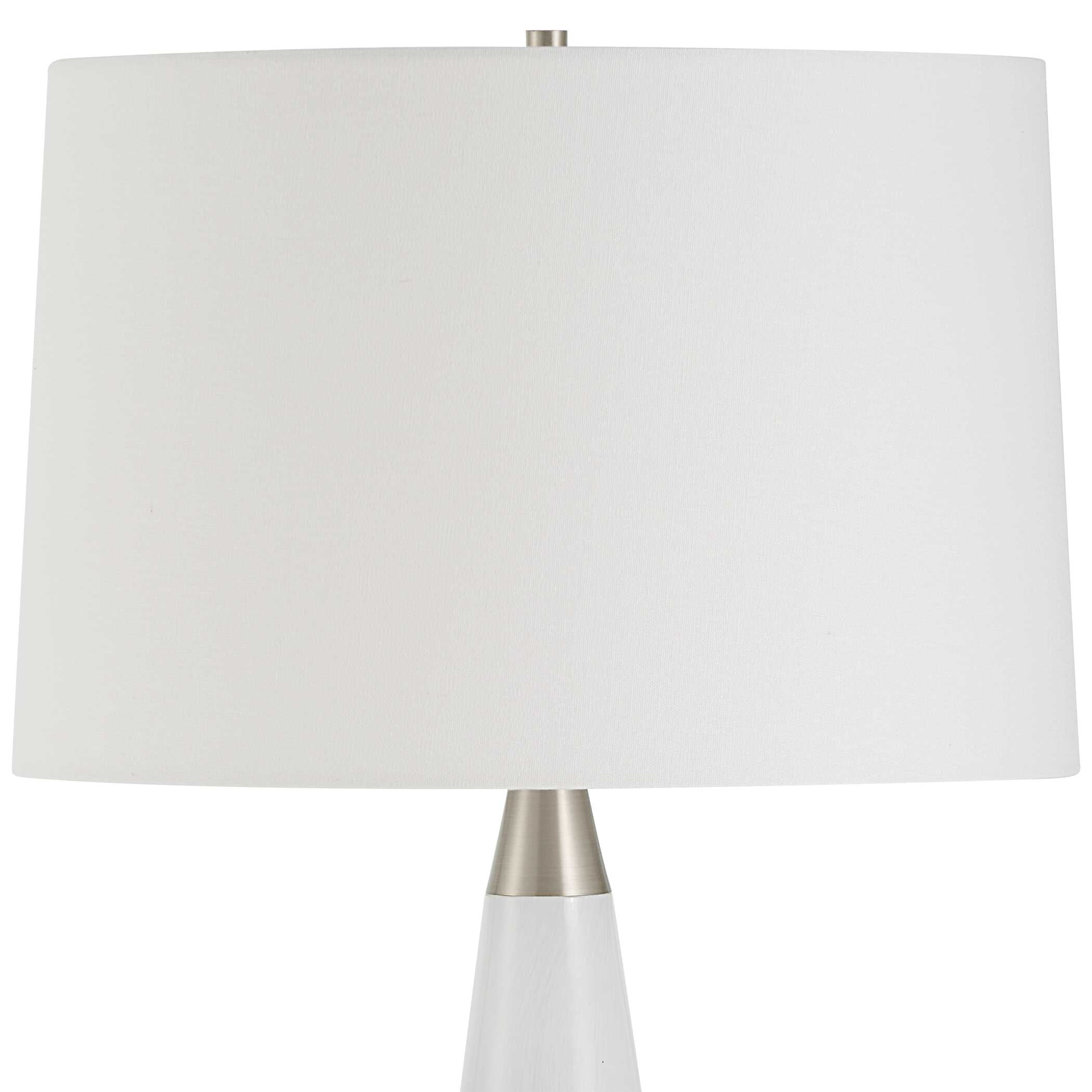Quinn White & Silver Table Lamp - Image 5