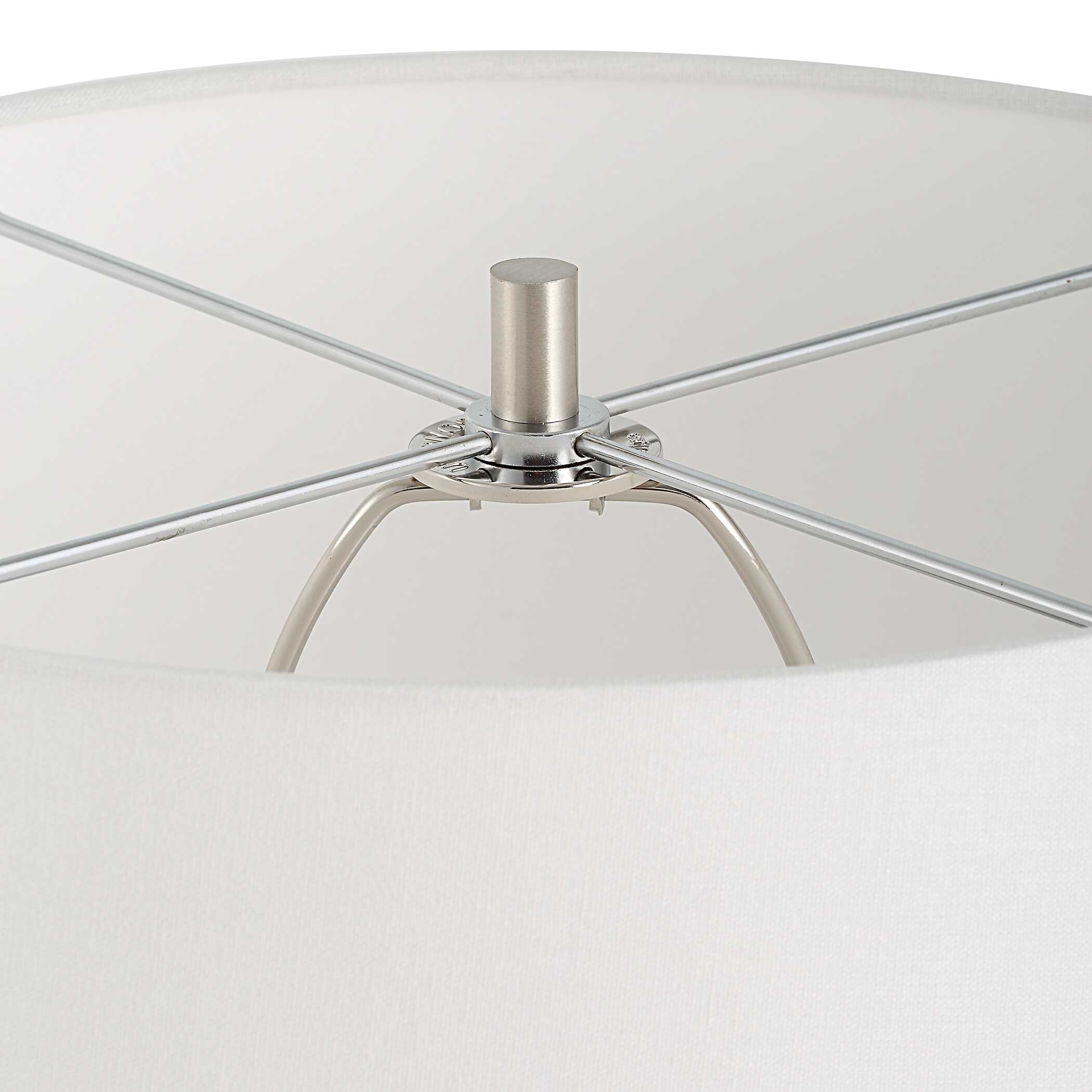 Quinn White & Silver Table Lamp - Image 6