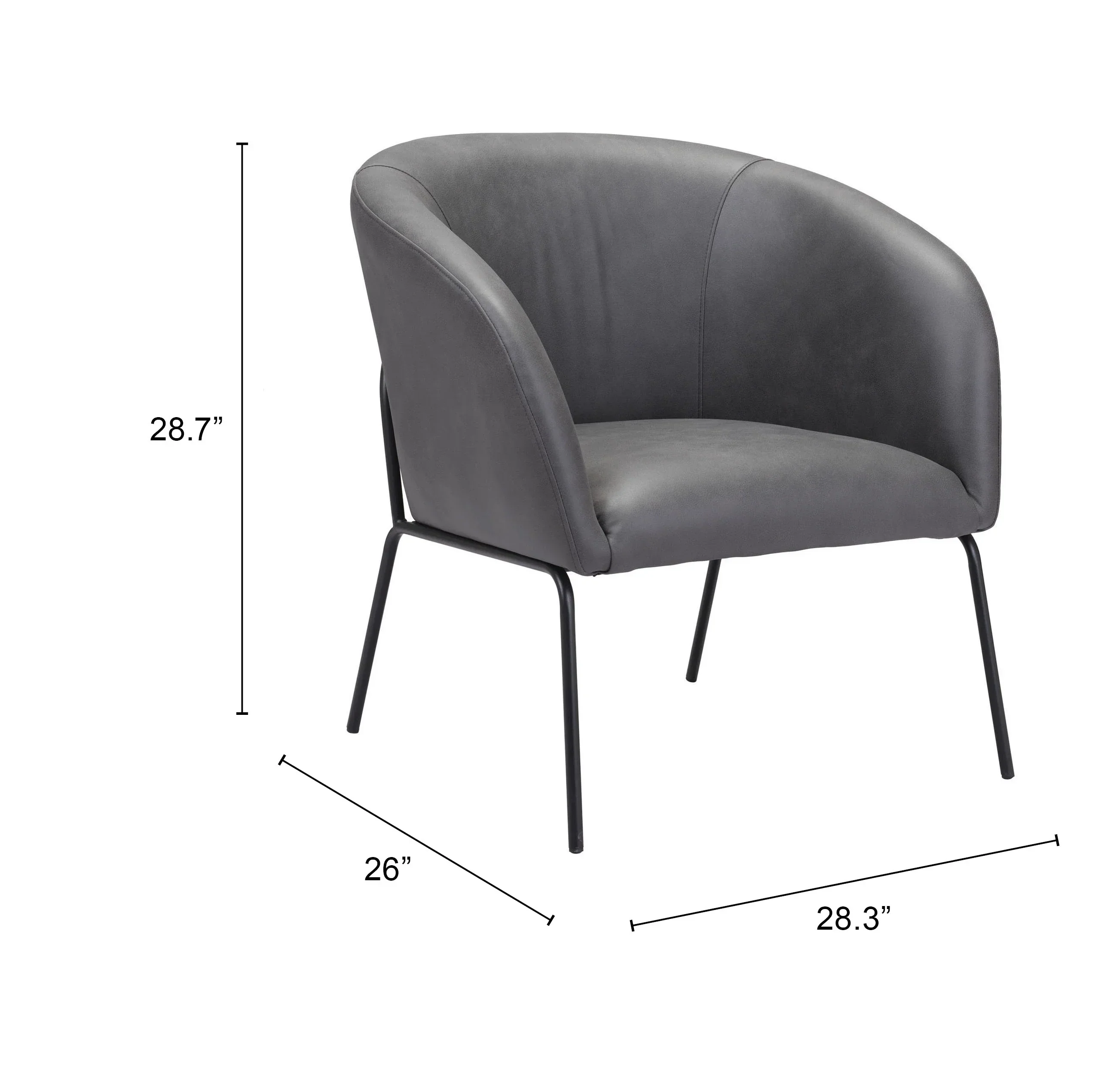 Quinten Accent Chair Vintage Gray - Image 7
