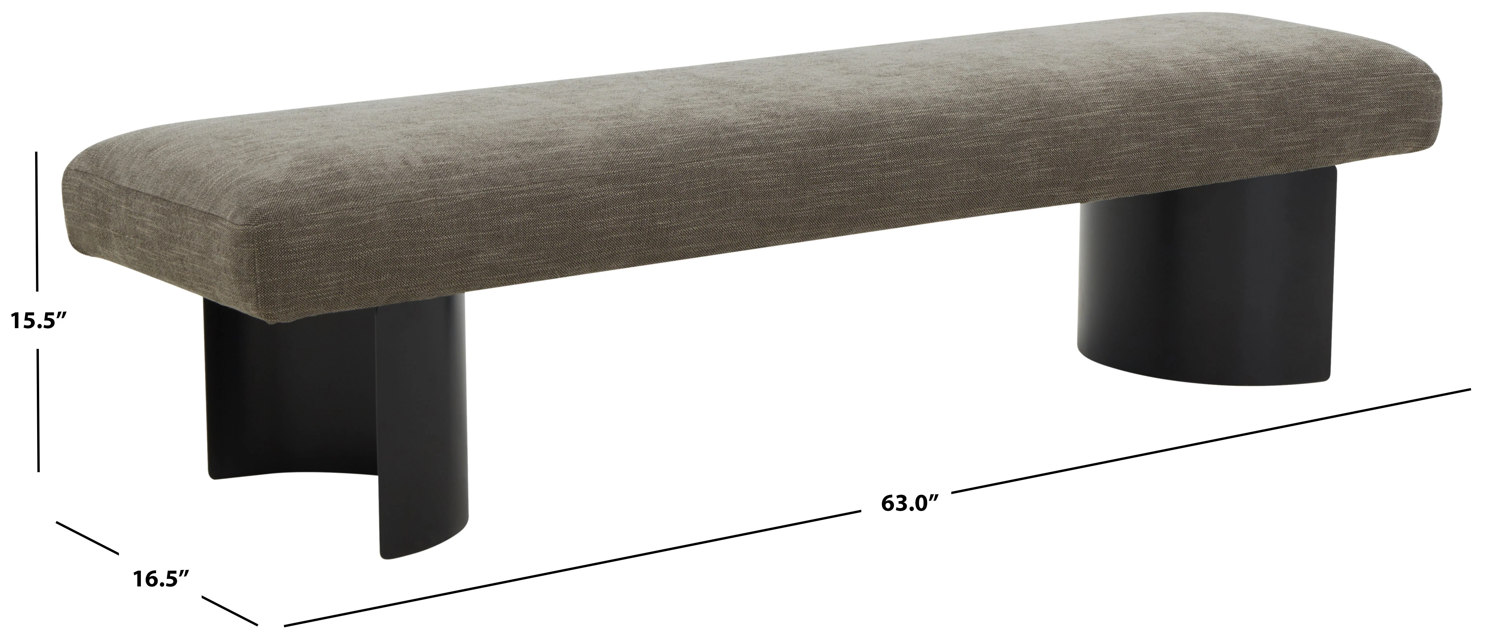 Raelee Metal Legs Bench - Image 11