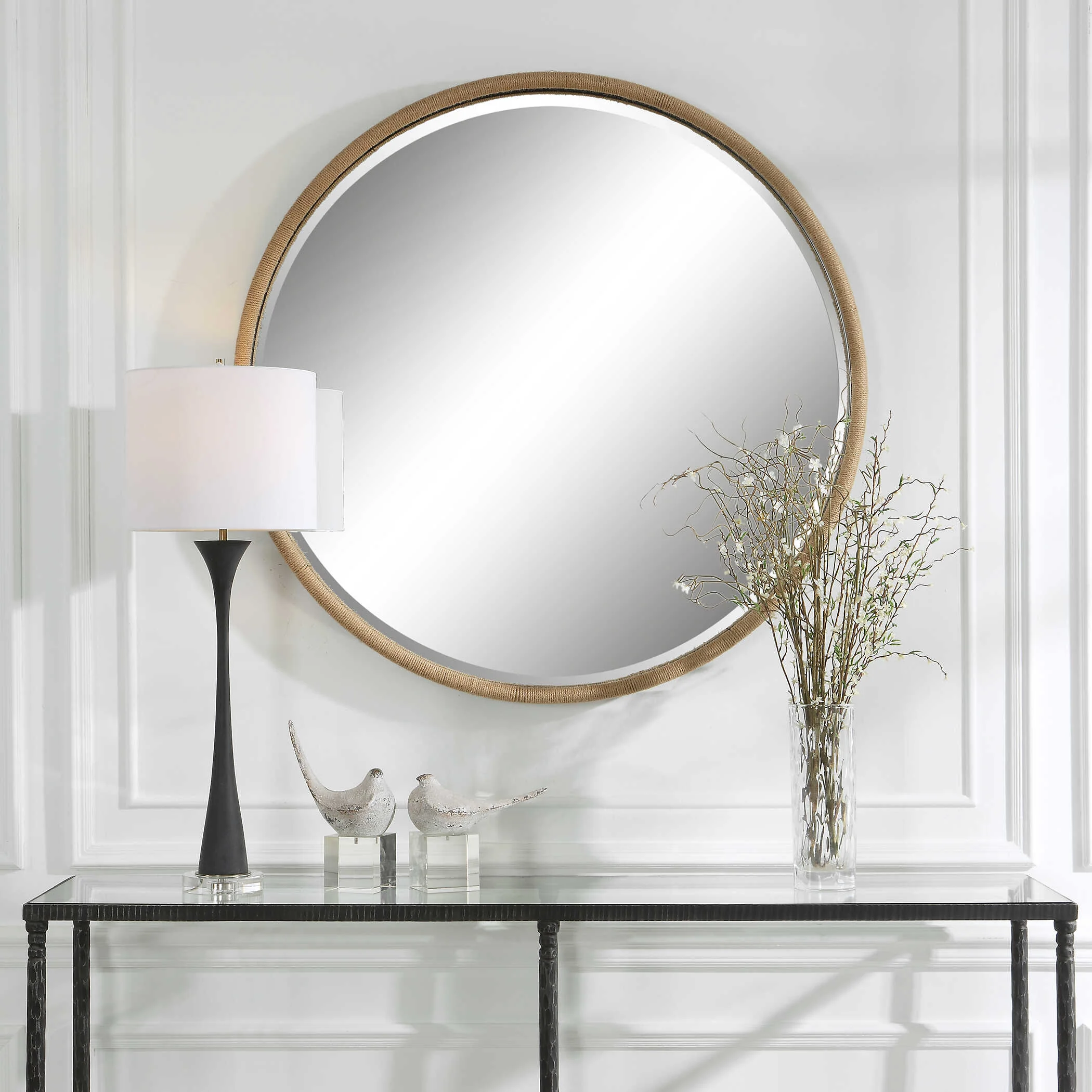 Ranchero Natural Rope Round Mirror - Image 2