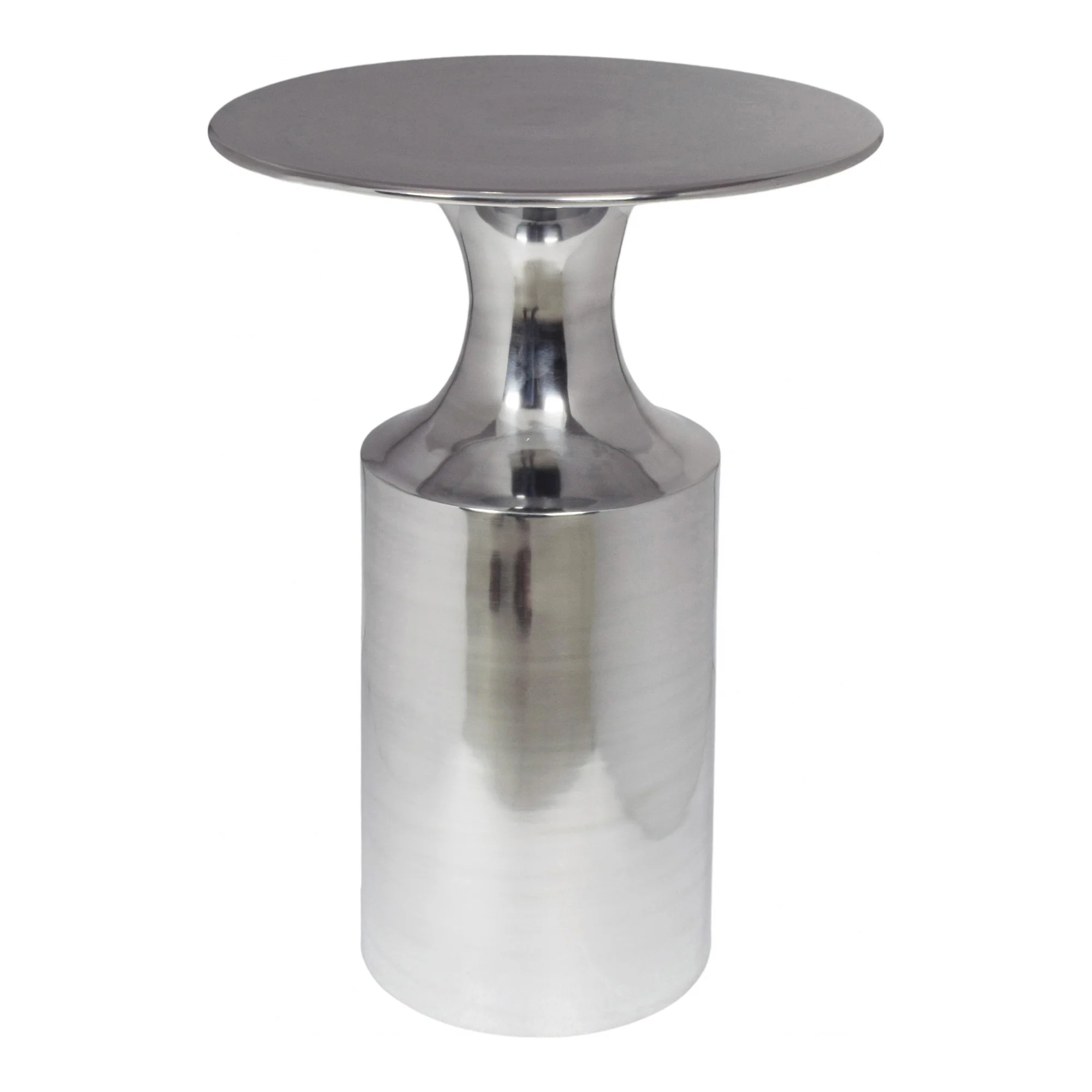 Rassa Polished Silver Accent Table - Image 3