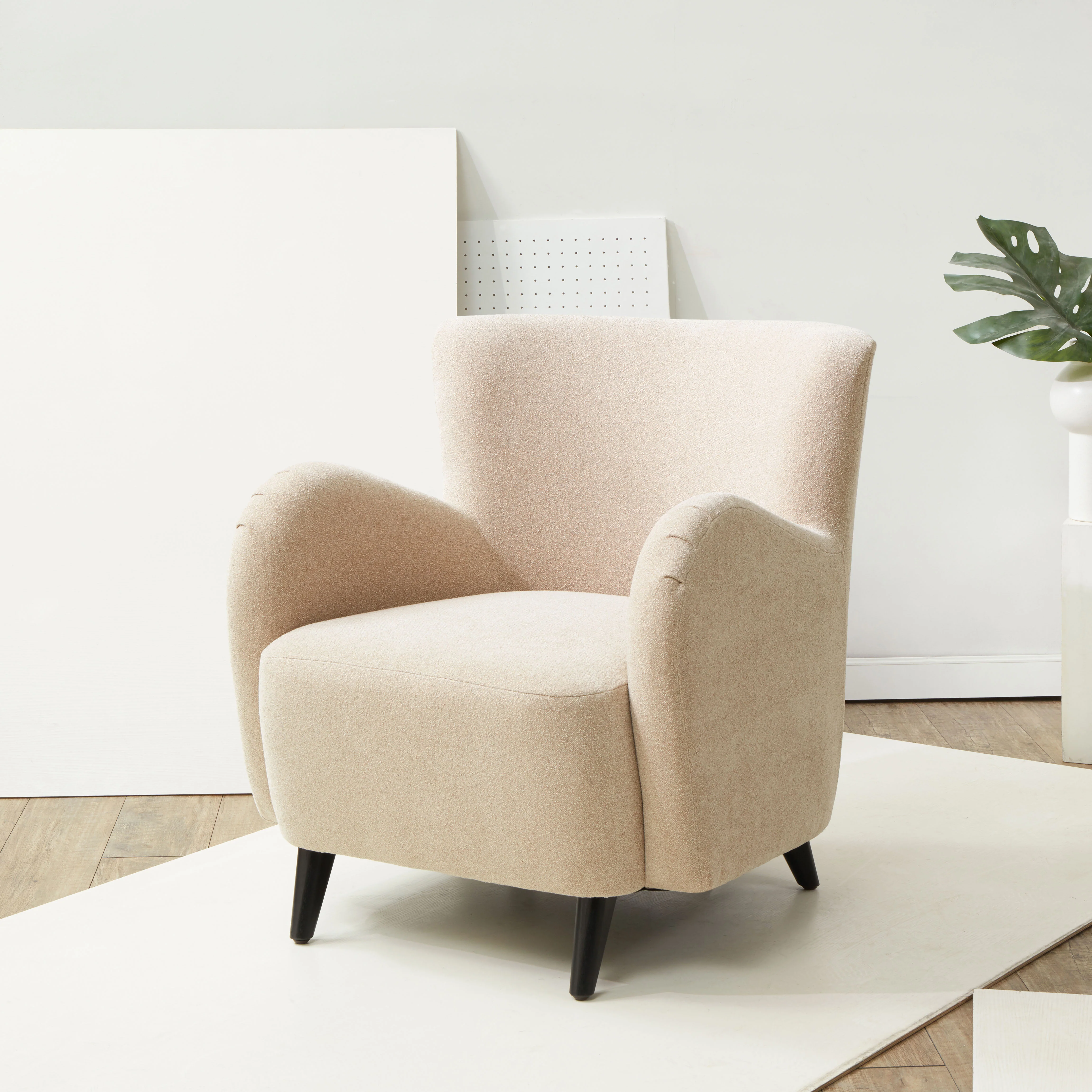 Rayanne Boucle Modern Wingback Chair - Image 3