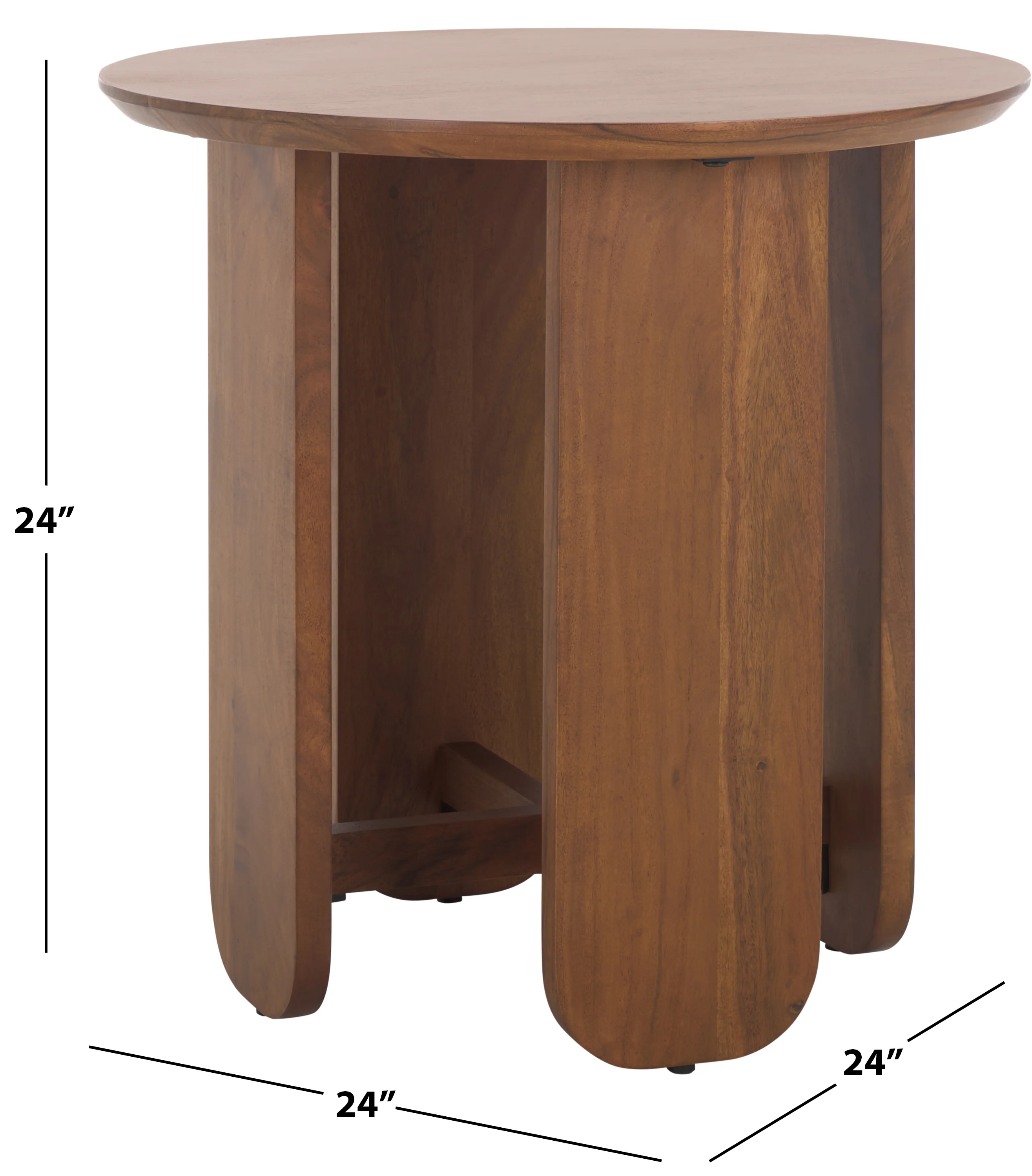 Raybelina Round Wood Accent Table - Image 6