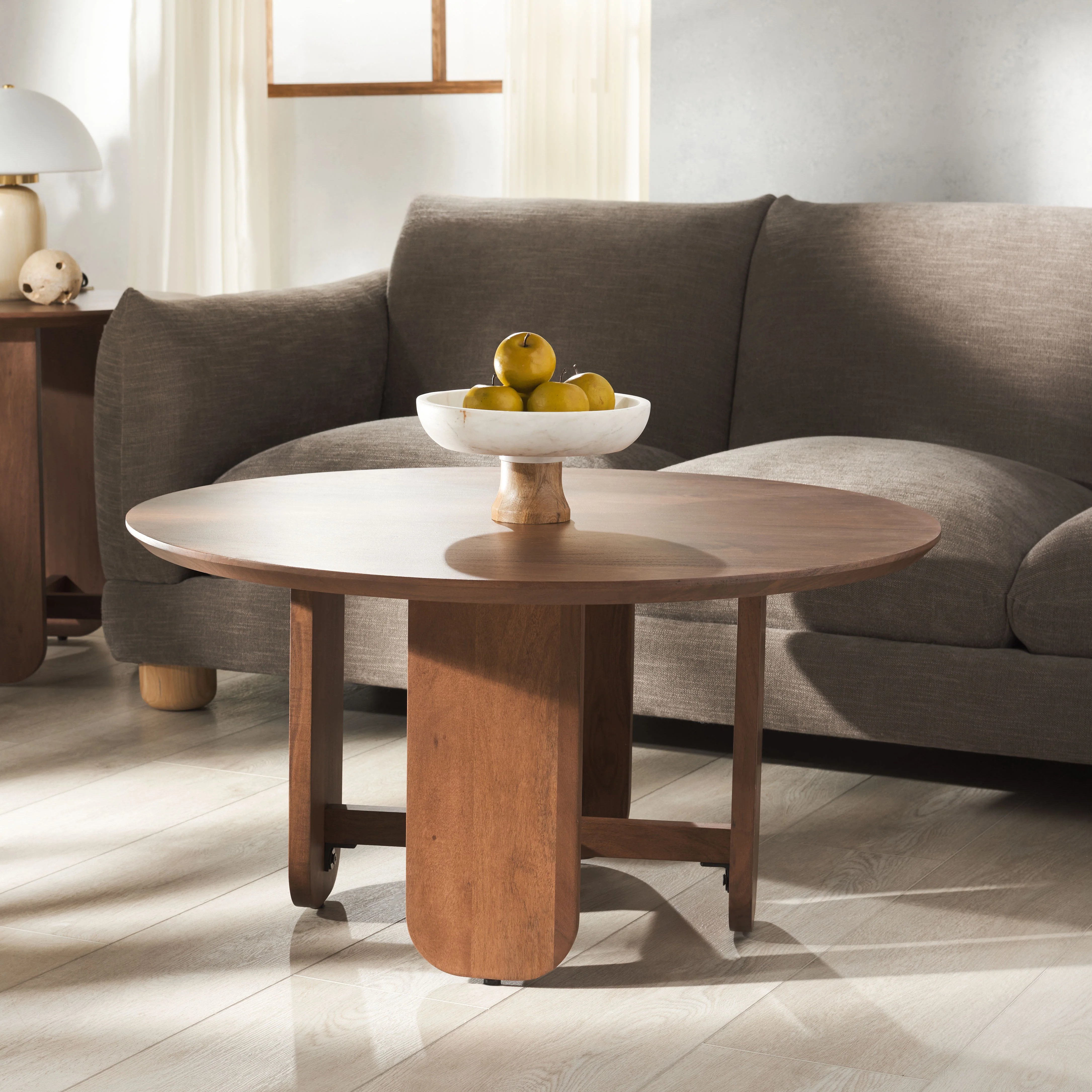 Raybelina Round Wood Coffee Table - Image 2