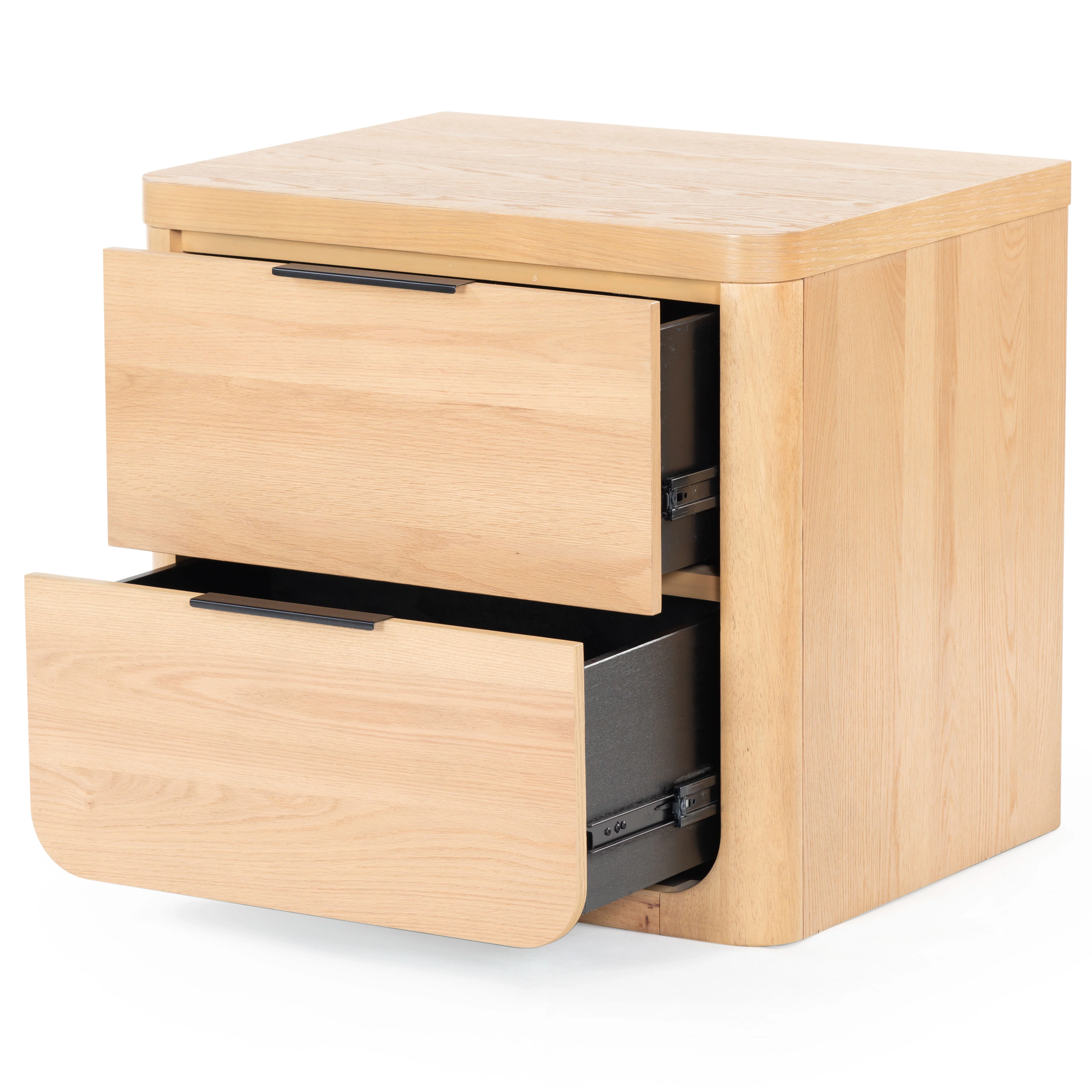 Raylie 2 Drawer Wood Nightstand - Image 3