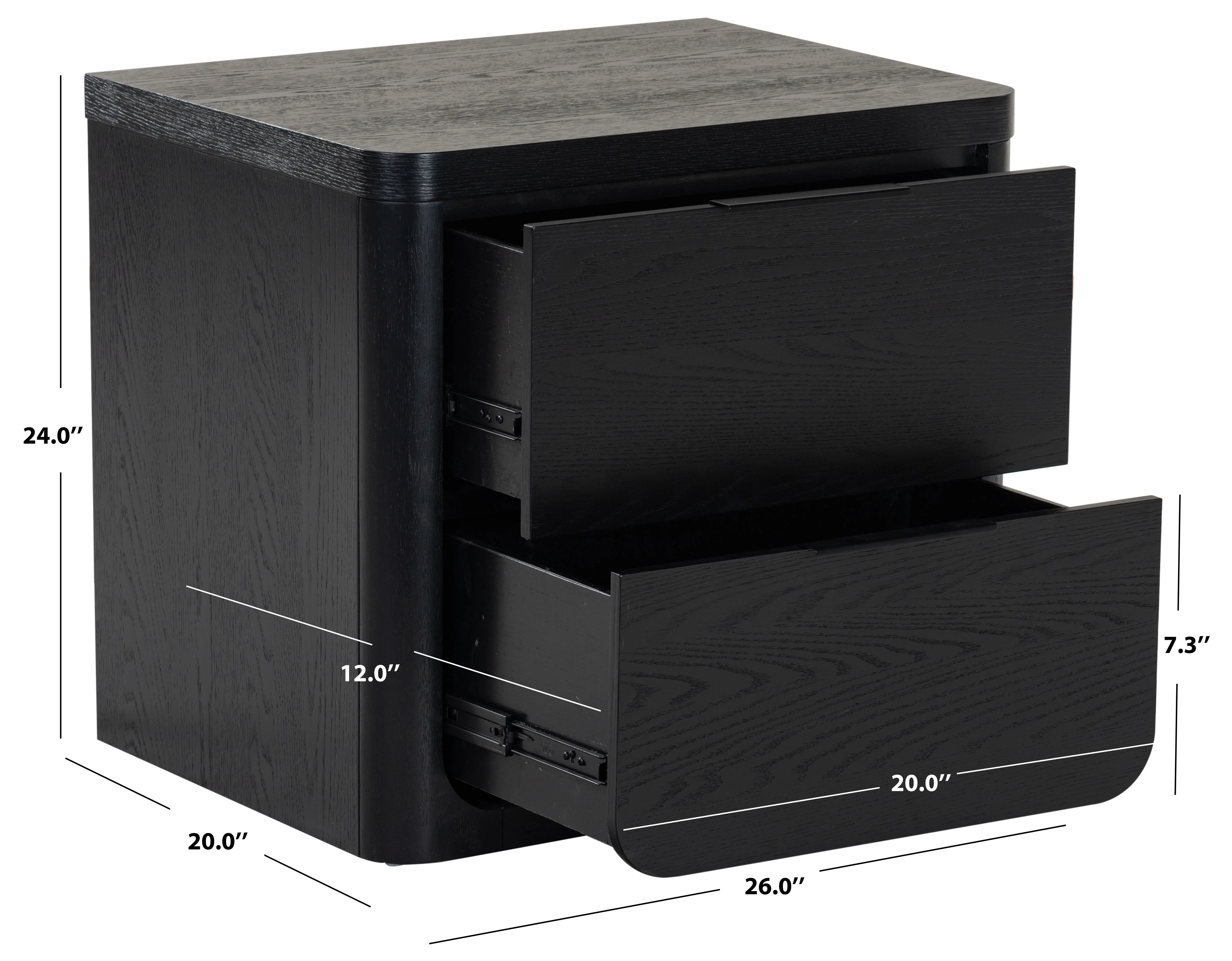 Raylie 2 Drawer Wood Nightstand - Image 35