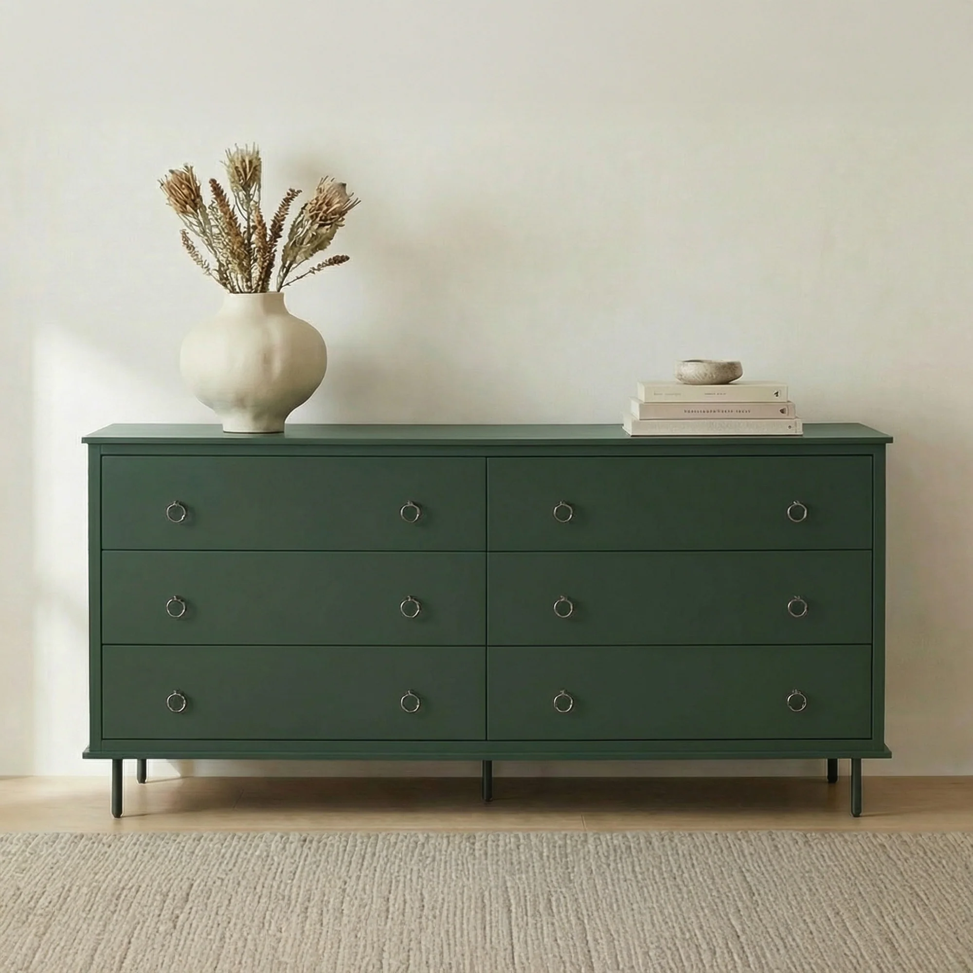 Reagan 6 Drawer Dresser Deep Green - Image 2