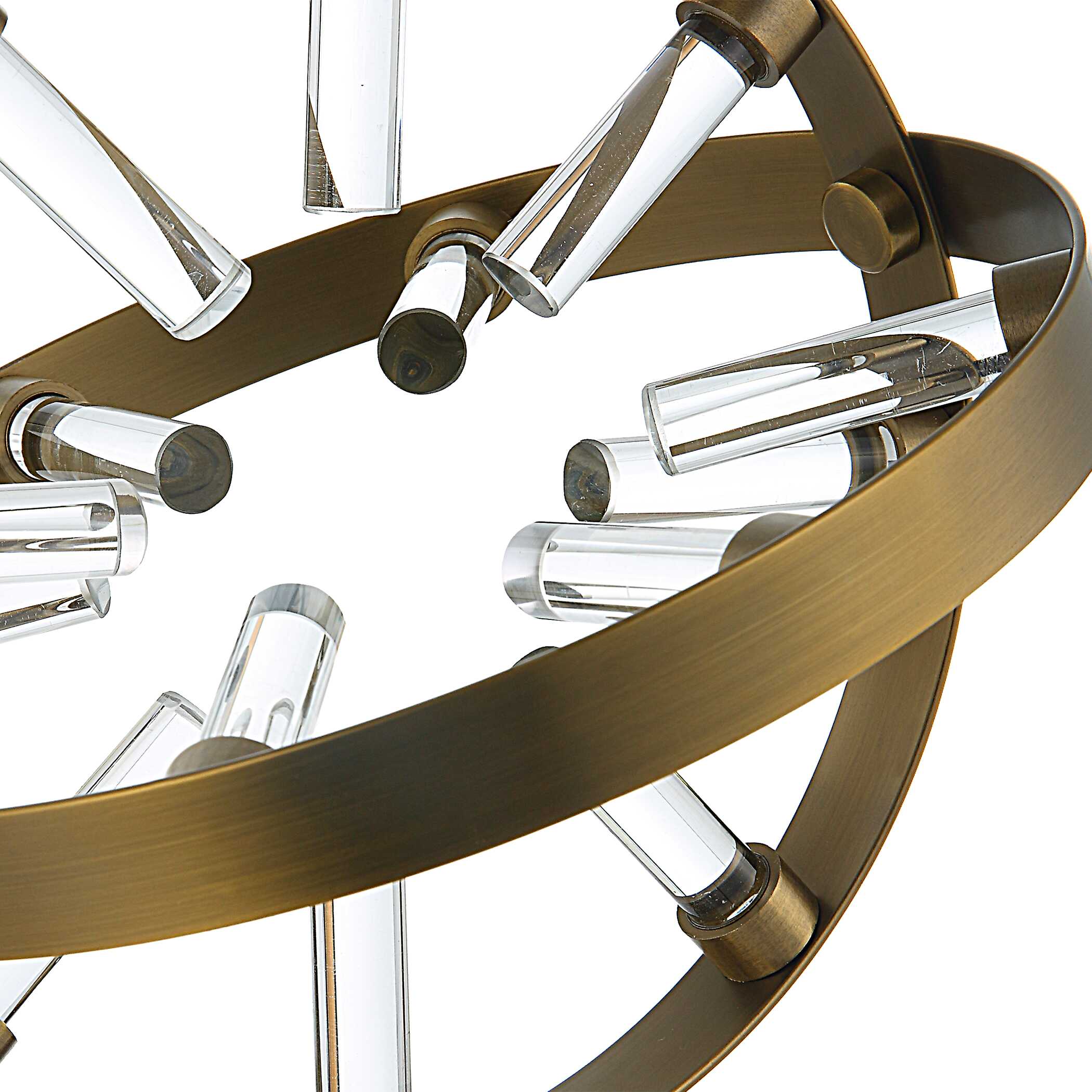 Realm Spherical Brass Sculptures Set Of 2 - Image 4