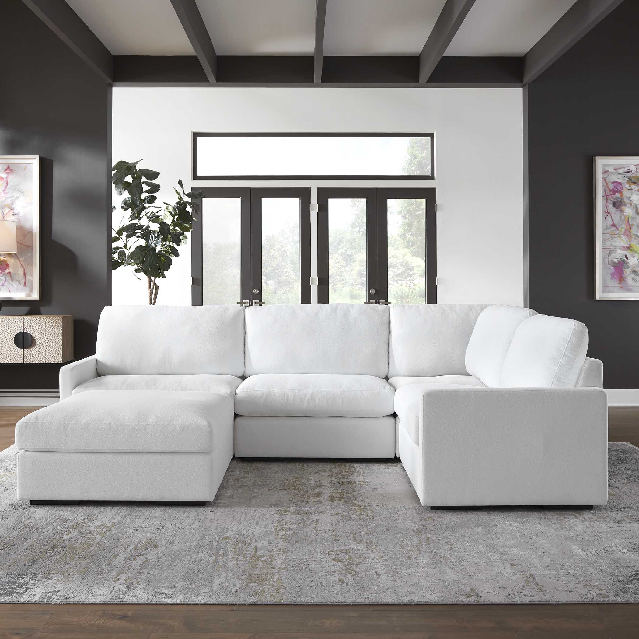 Refuge Arctic White Sofa Ottoman - Image 2