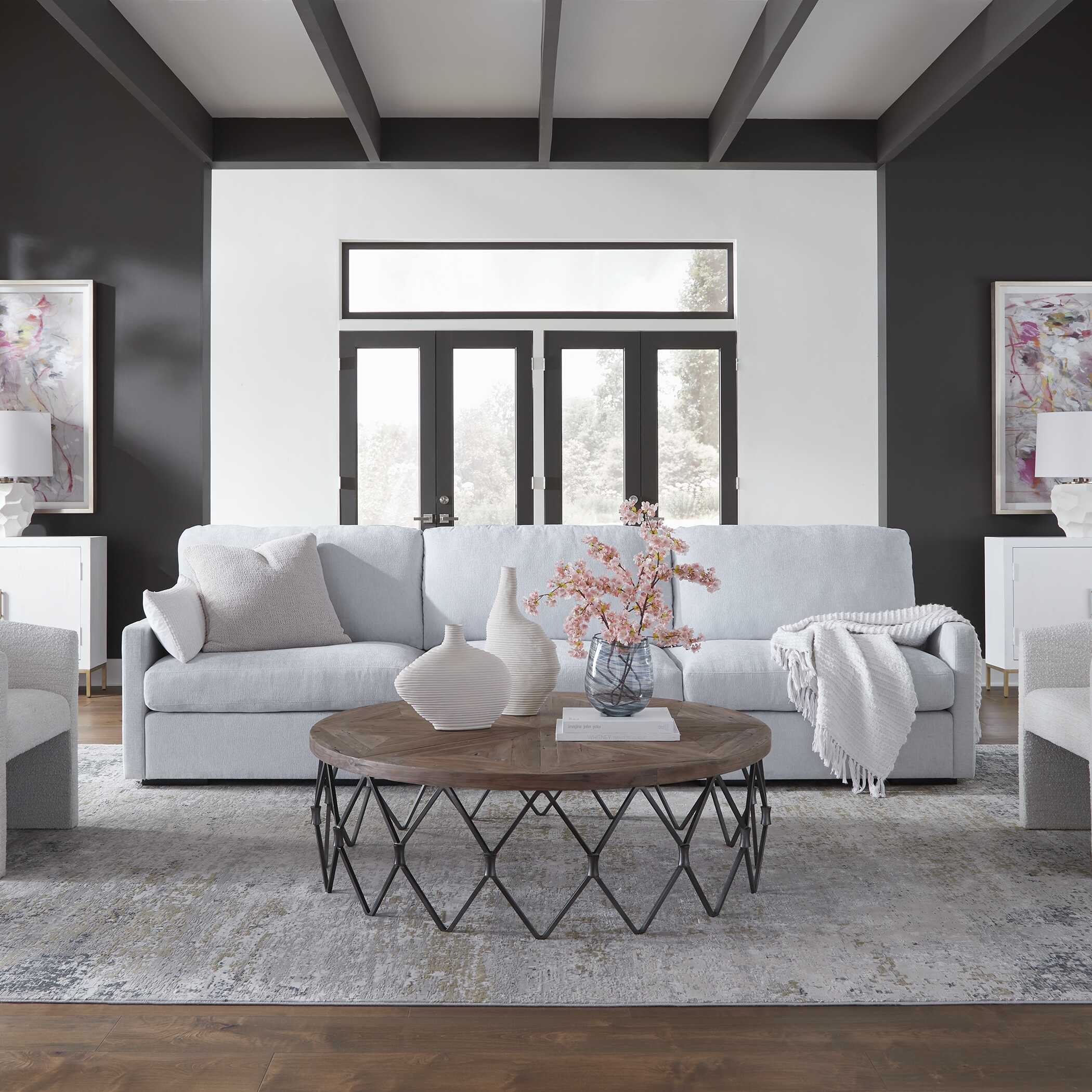 Refuge Armless Cloud Blue Sofa - Image 2