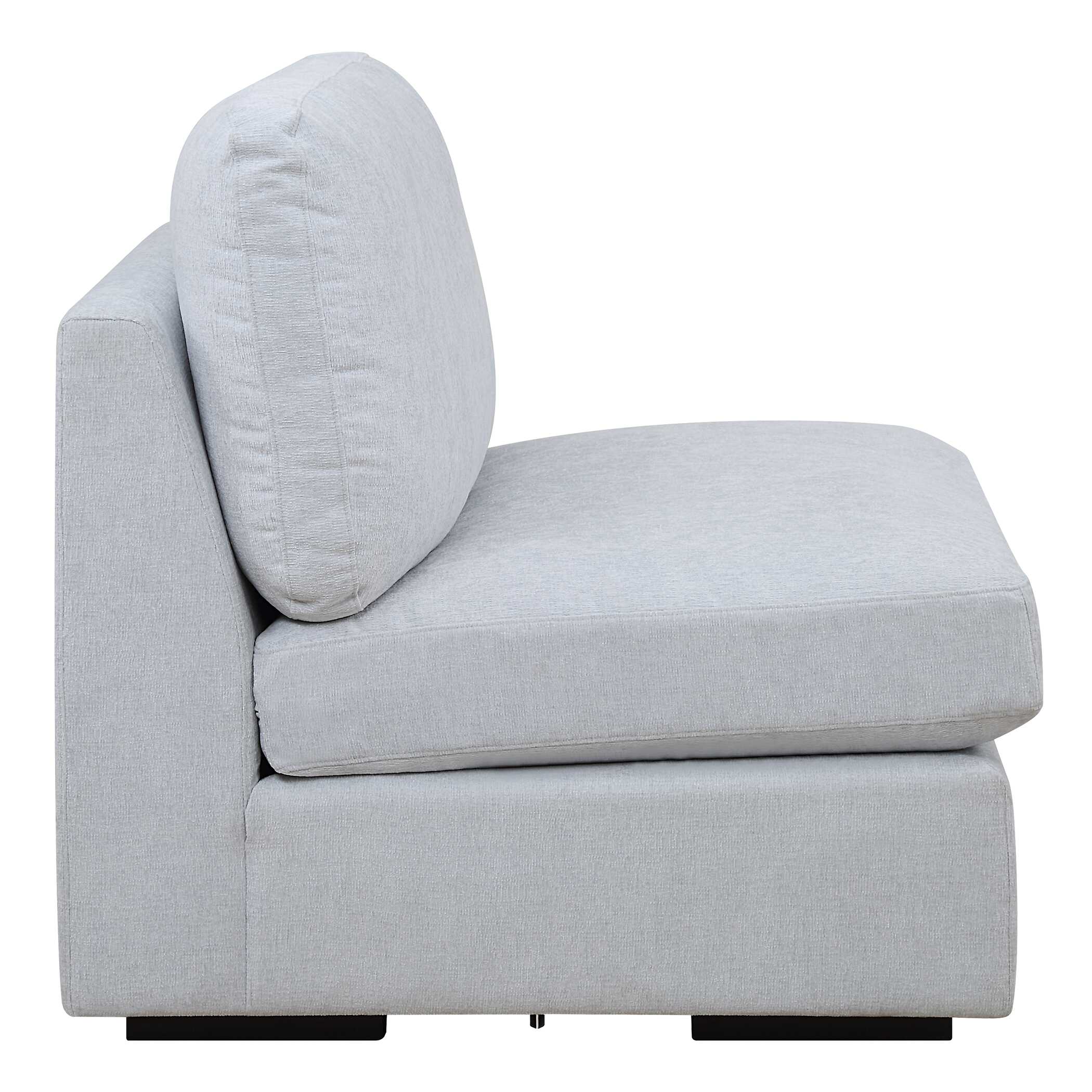 Refuge Armless Cloud Blue Sofa - Image 4