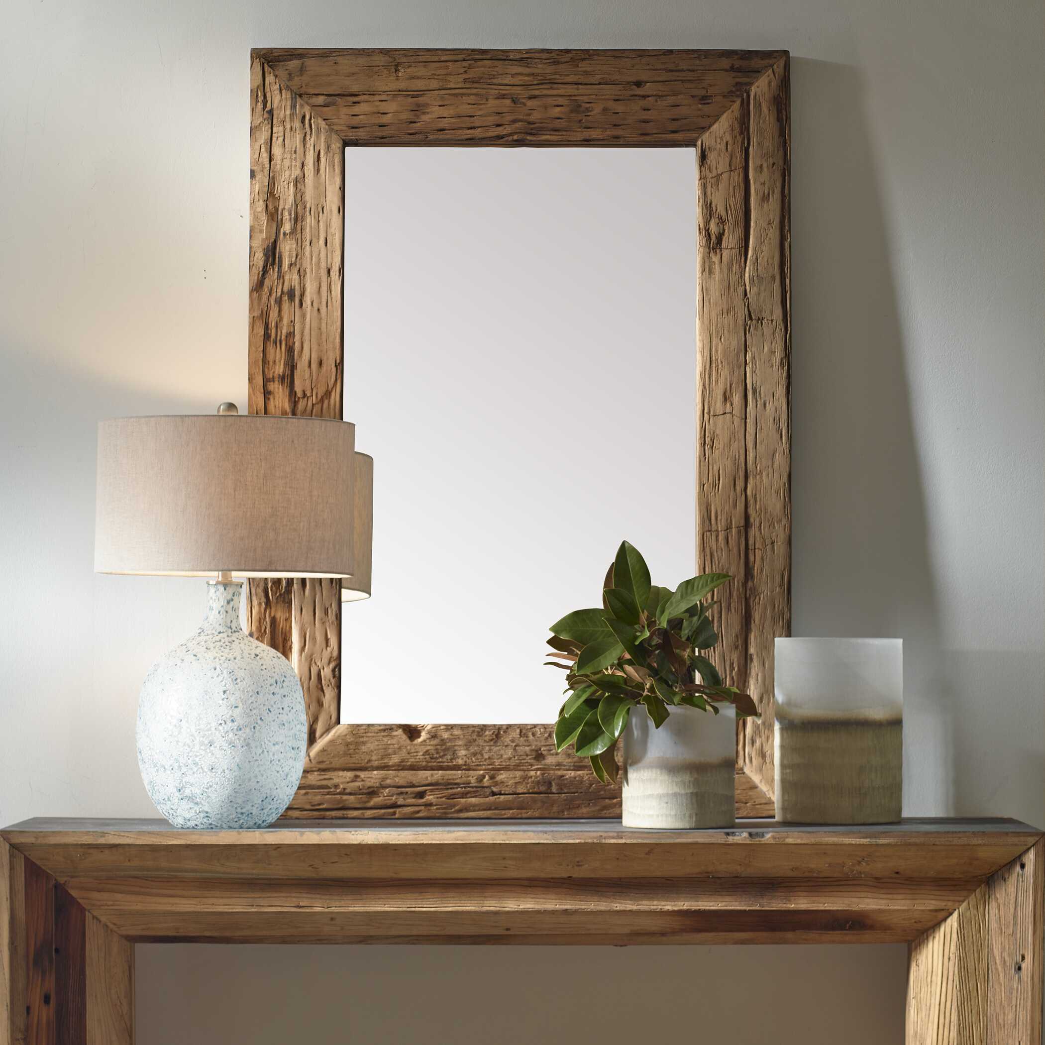Rennick Large Reclaimed Pine Mirror - Image 2