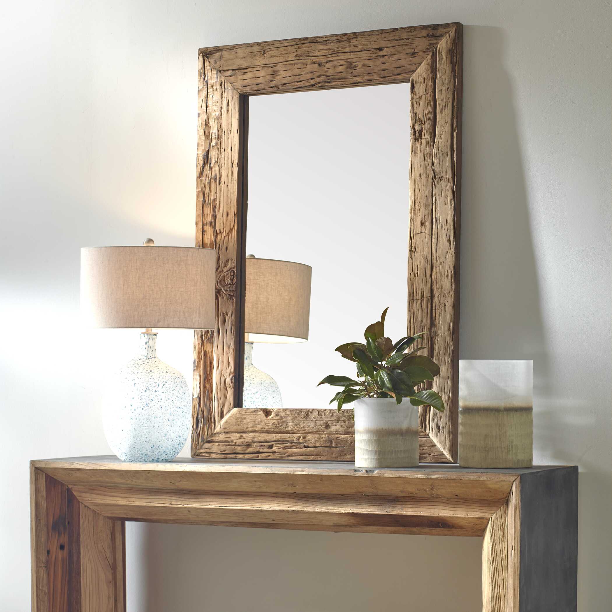 Rennick Large Reclaimed Pine Mirror - Image 3