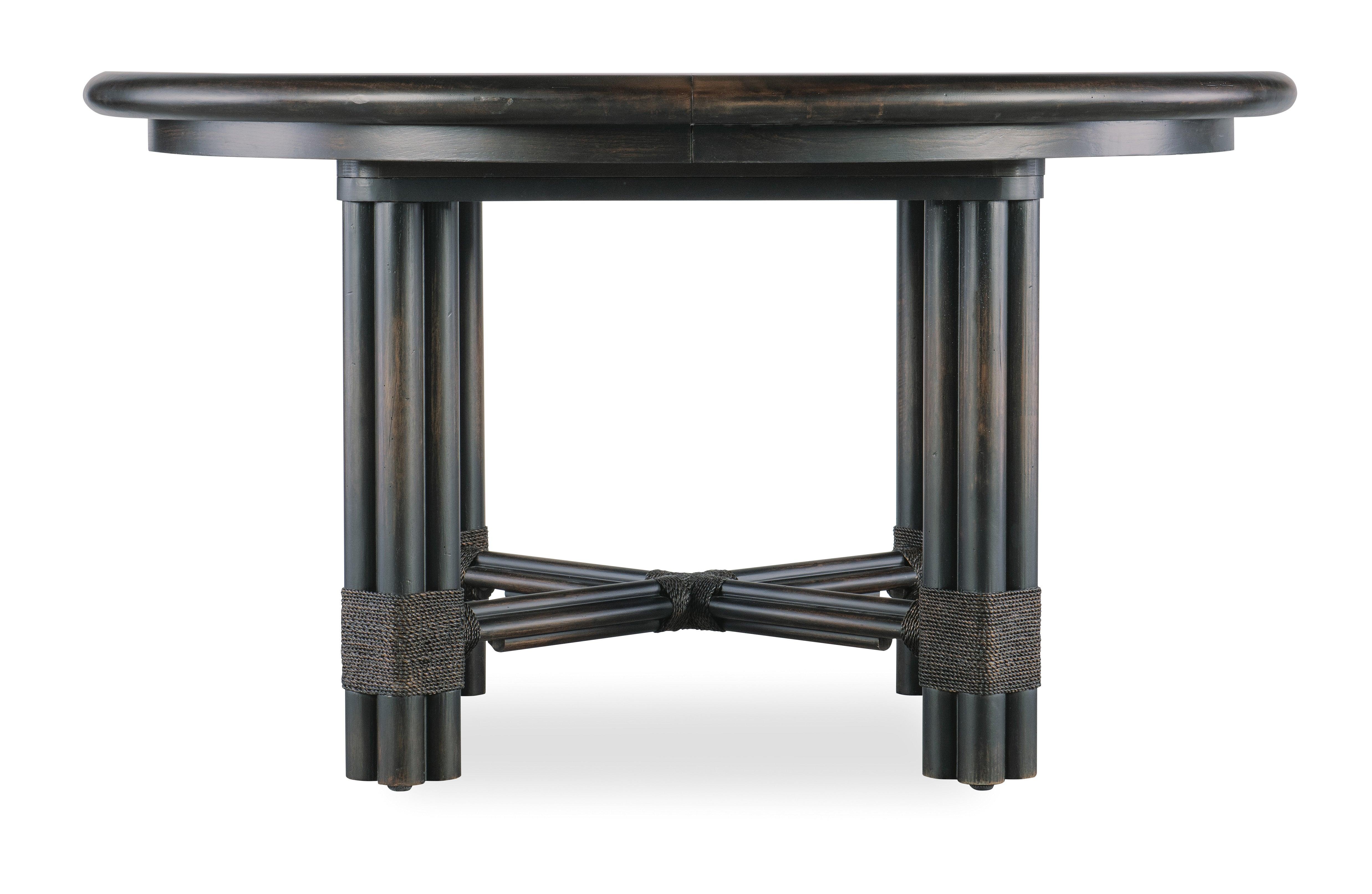 Retreat Pole Rattan Round Dining Table w/1-20in leaf - Image 3
