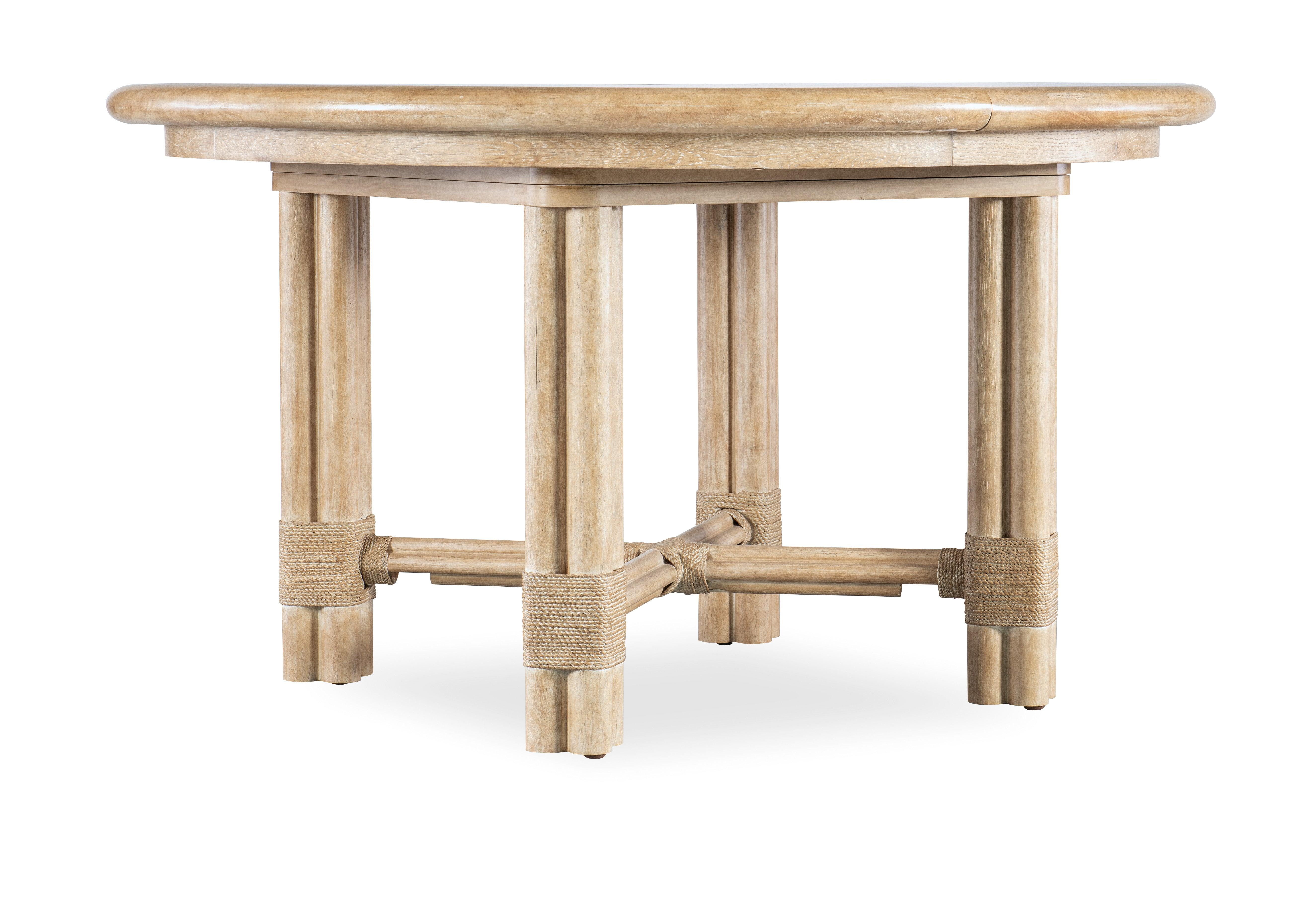 Retreat Pole Rattan Round Dining Table w/1-20in leaf - Image 8
