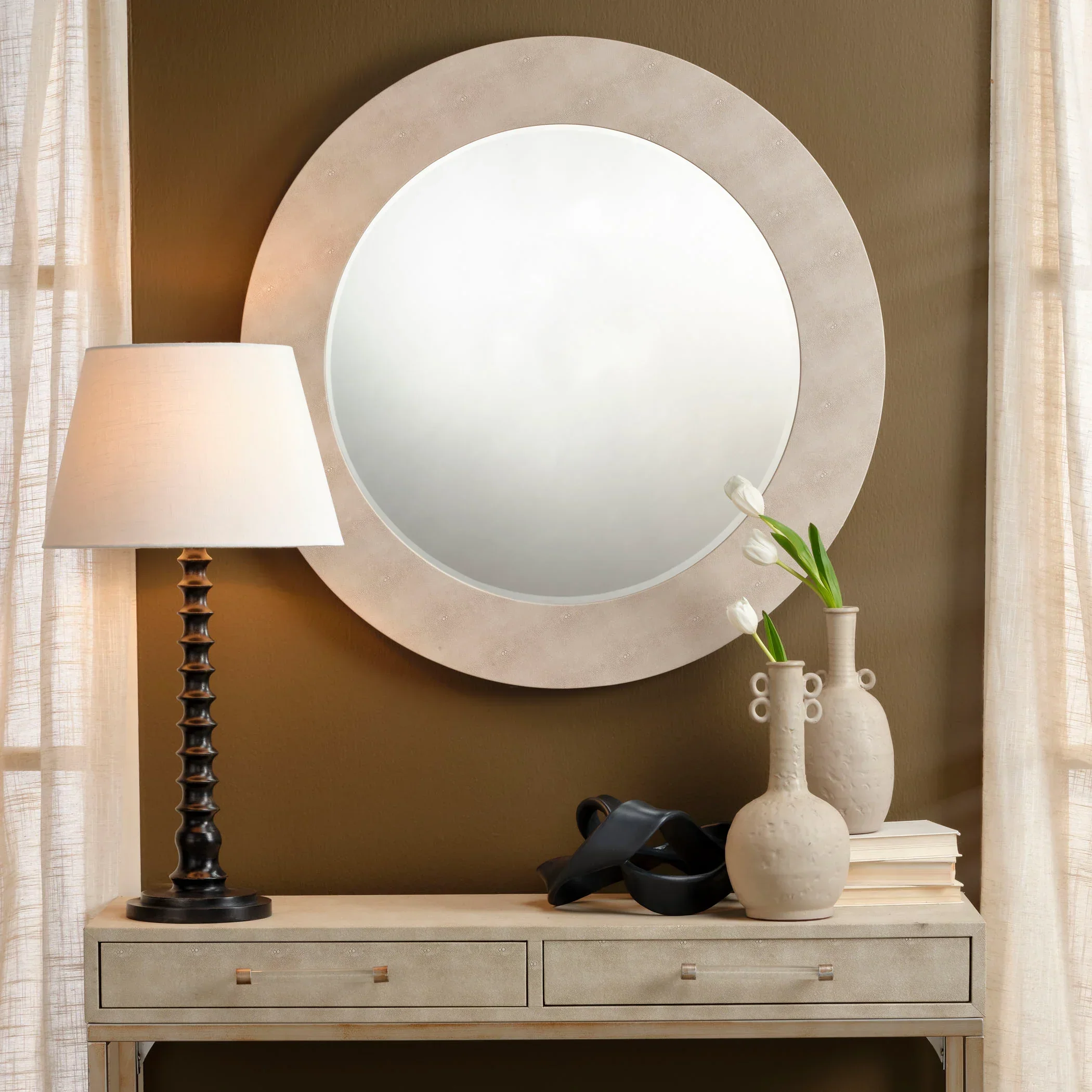 Revolution Wood Table Lamp with Linen Shade - Image 2