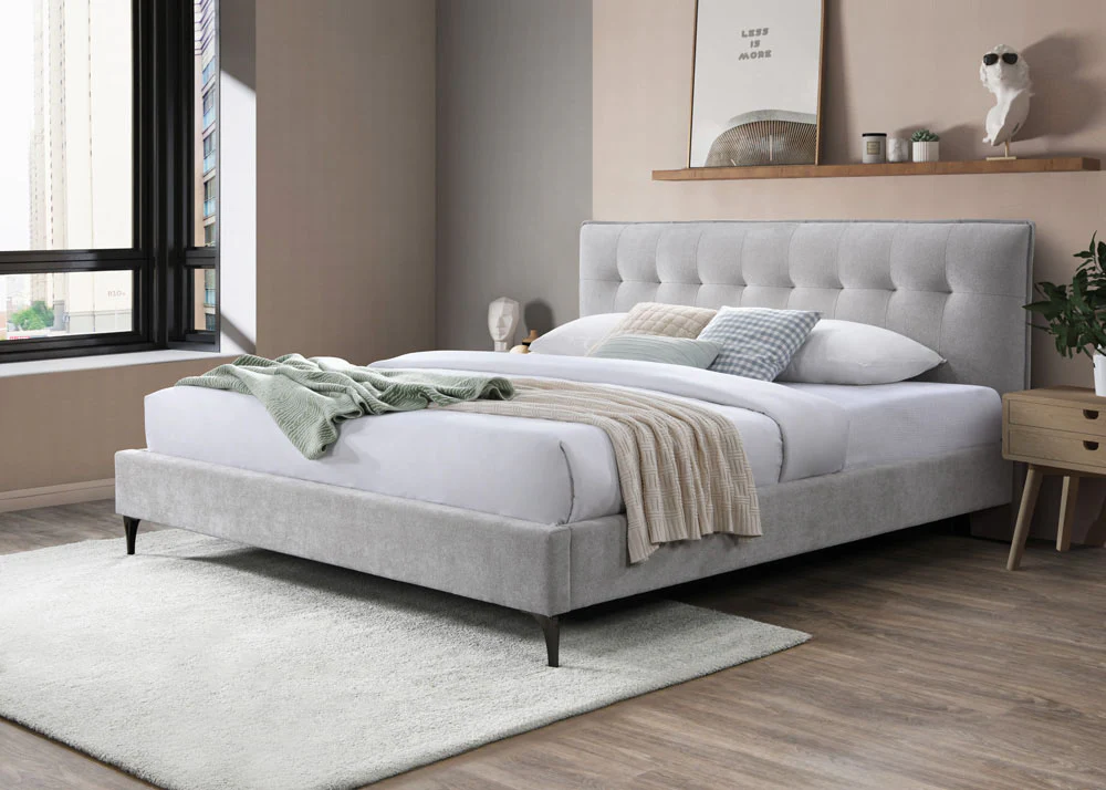Rexsie Tufted Headboard King Bed - Image 8