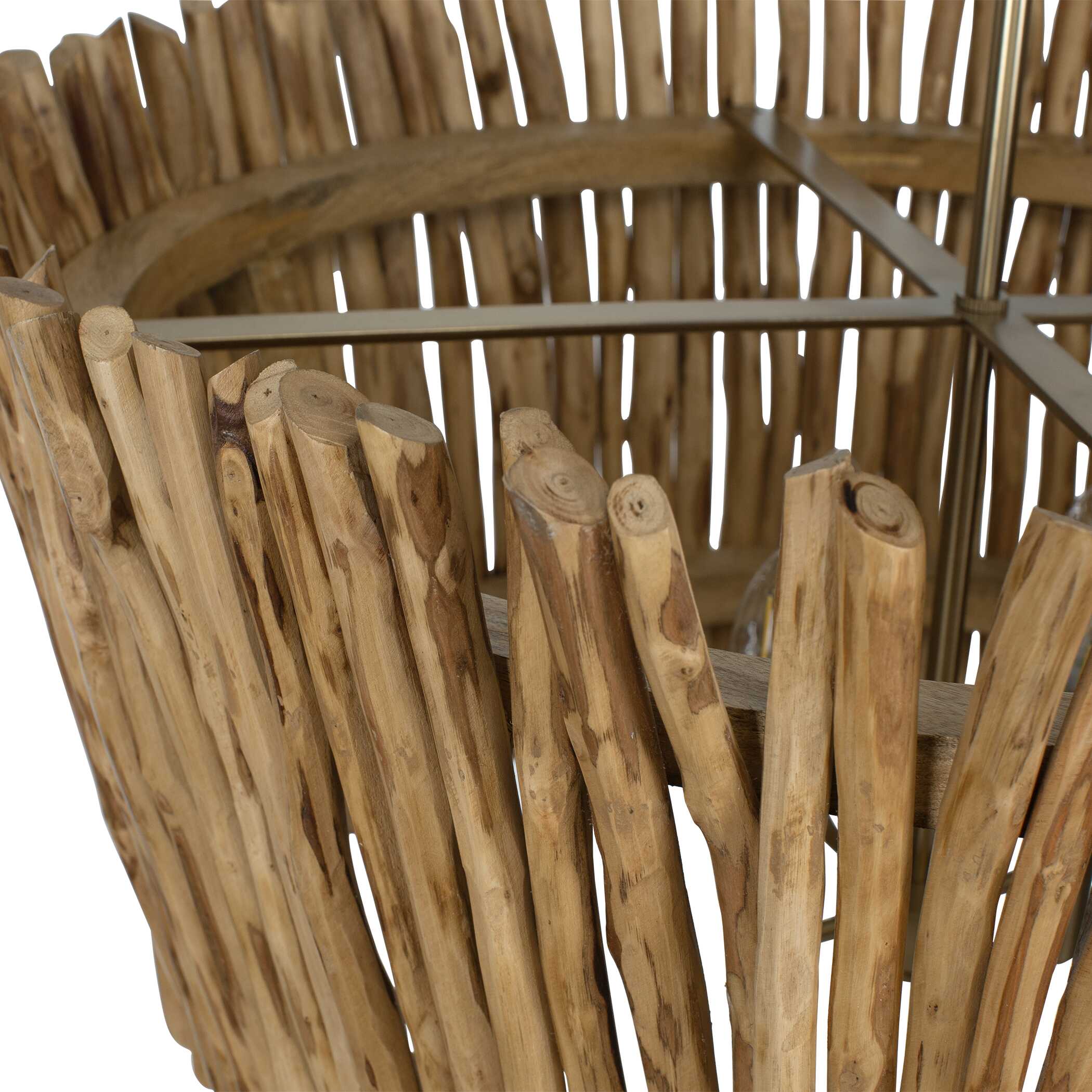 Rhea 4 Light Wood Branch Chandelier - Image 9