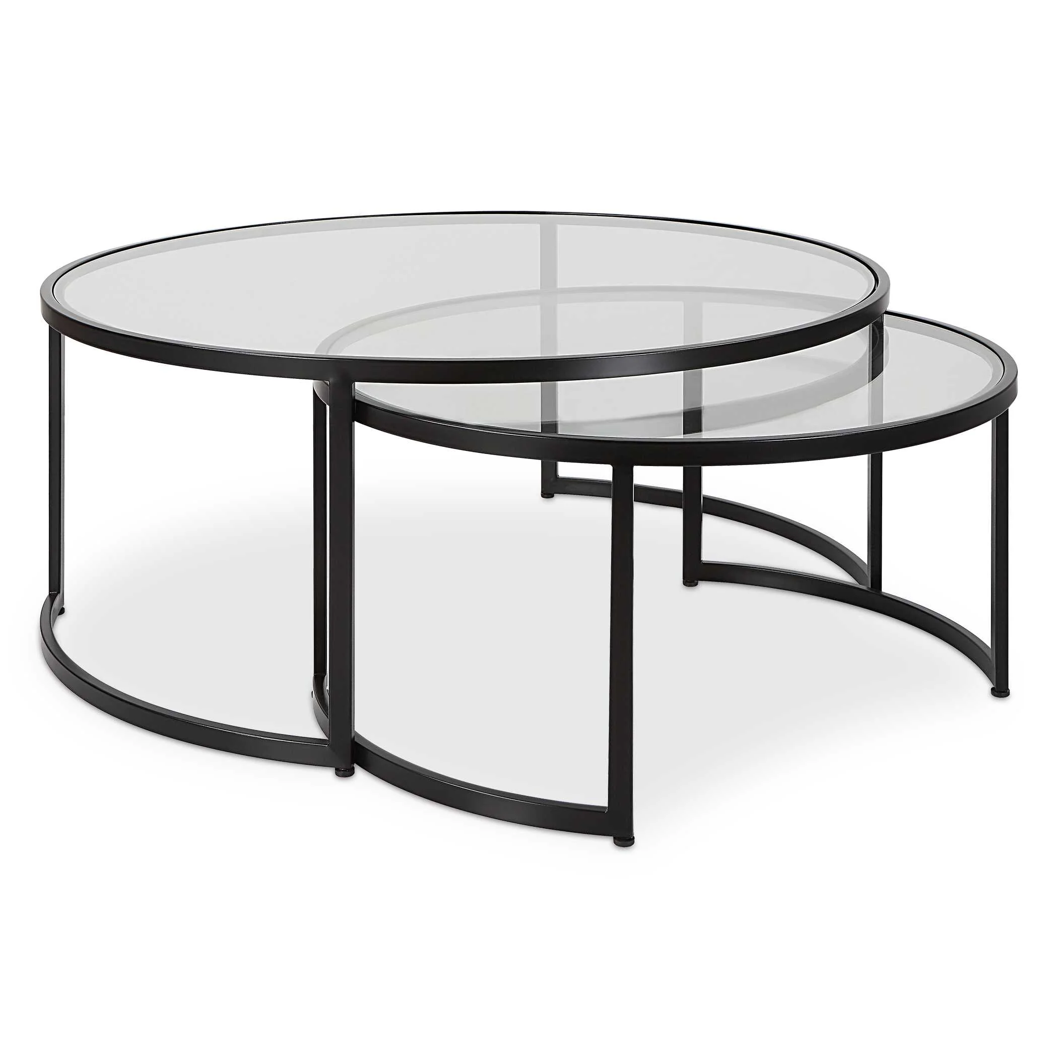Rhea Black Nesting Coffee Tables - Set of 2