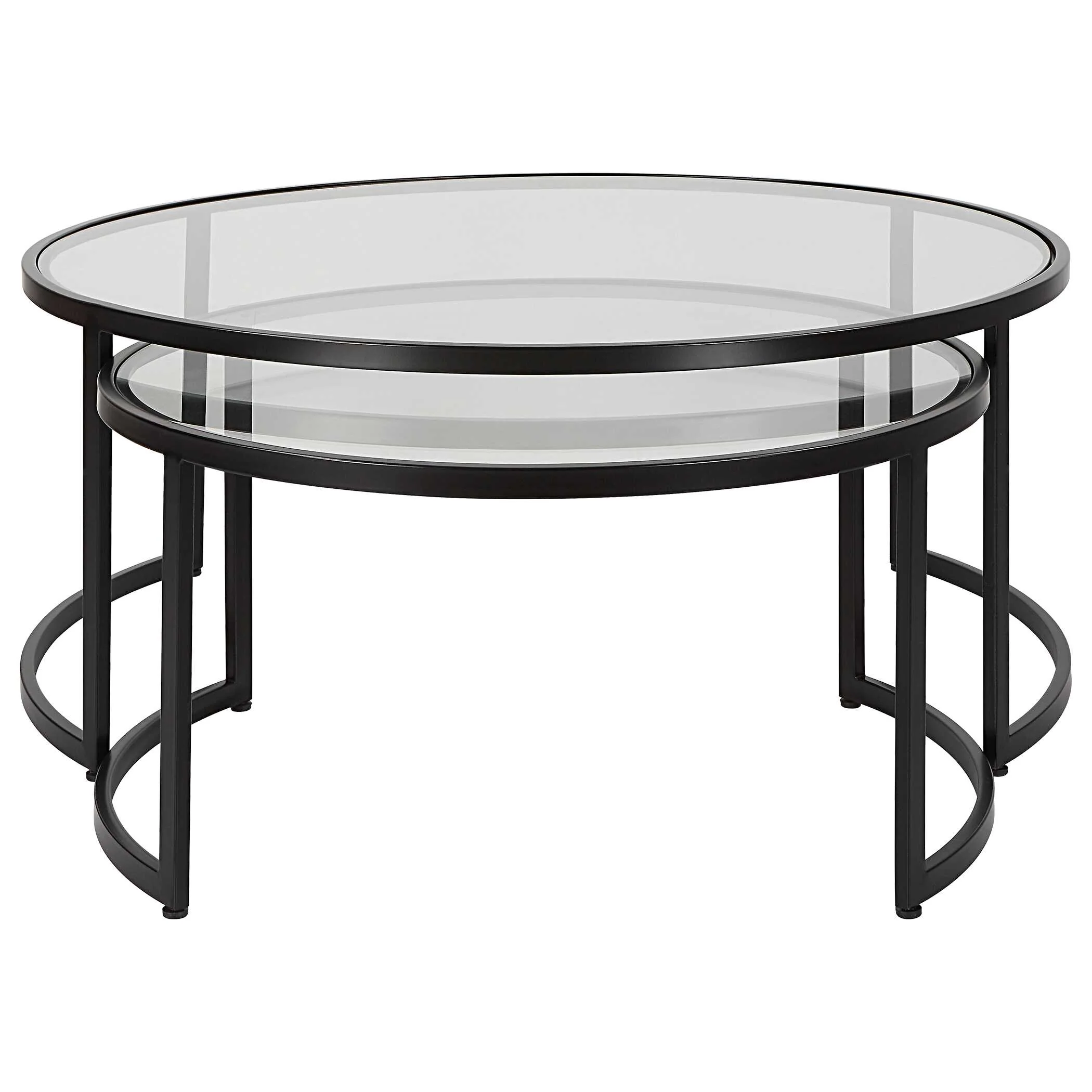Rhea Black Nesting Coffee Tables - Set of 2 - Image 4