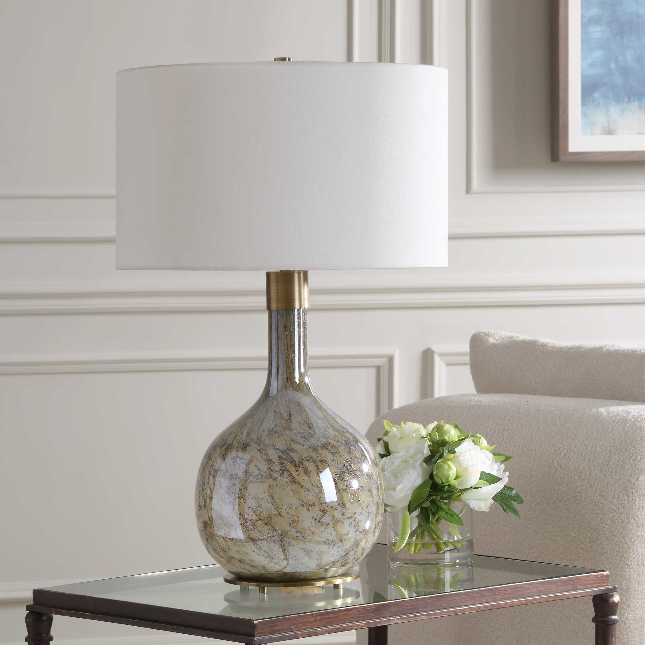 Rhine Brown Glass Table Lamp - Image 3