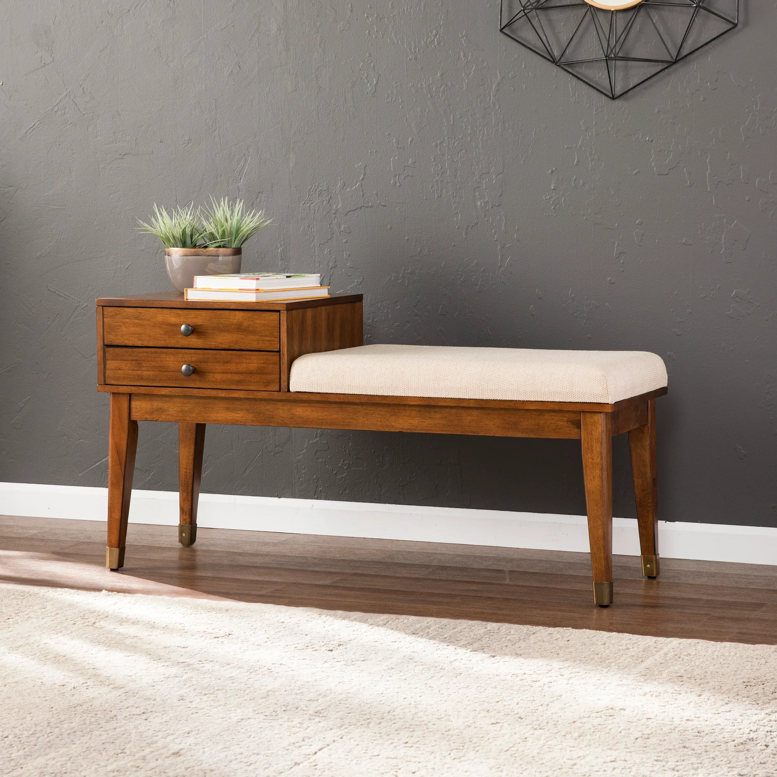 Rhoda Upholstered Bench with Storage - Image 2