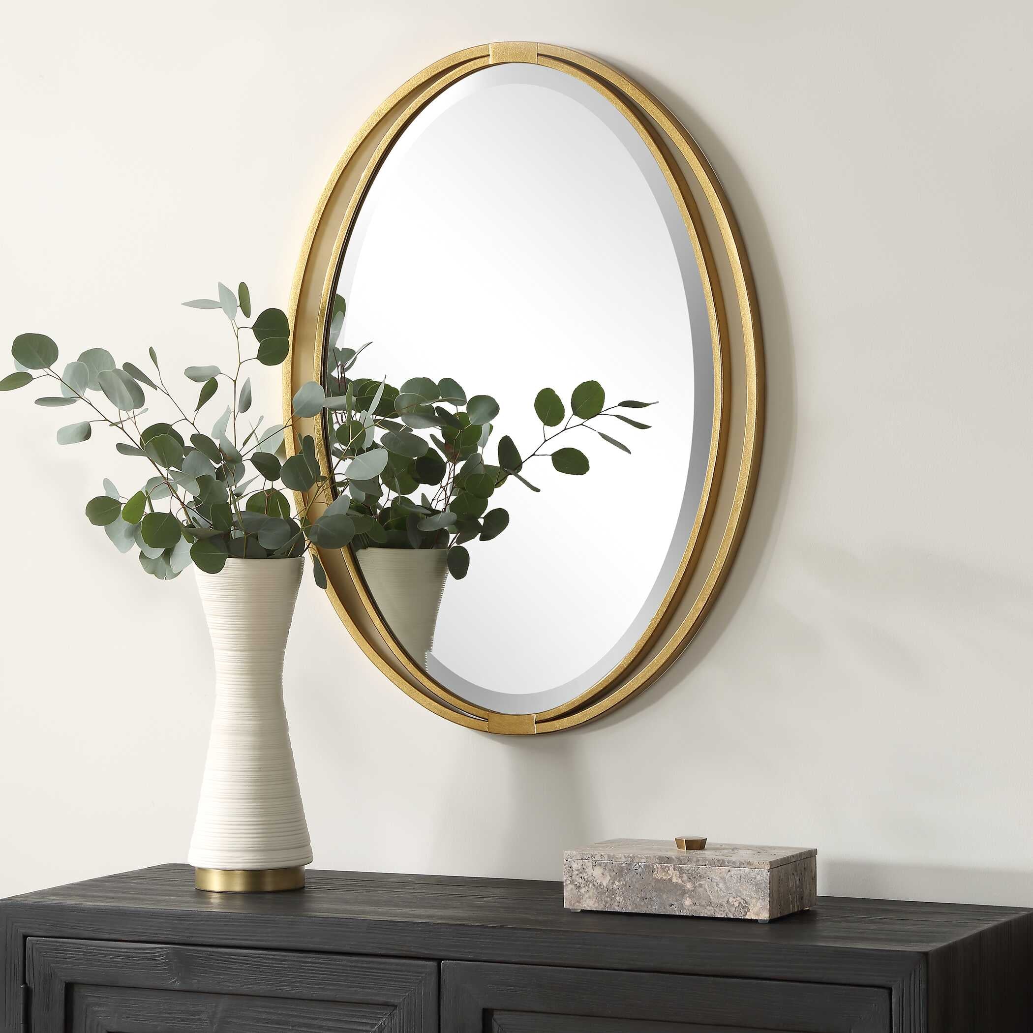 Rhodes Gold Oval Mirror - Image 4