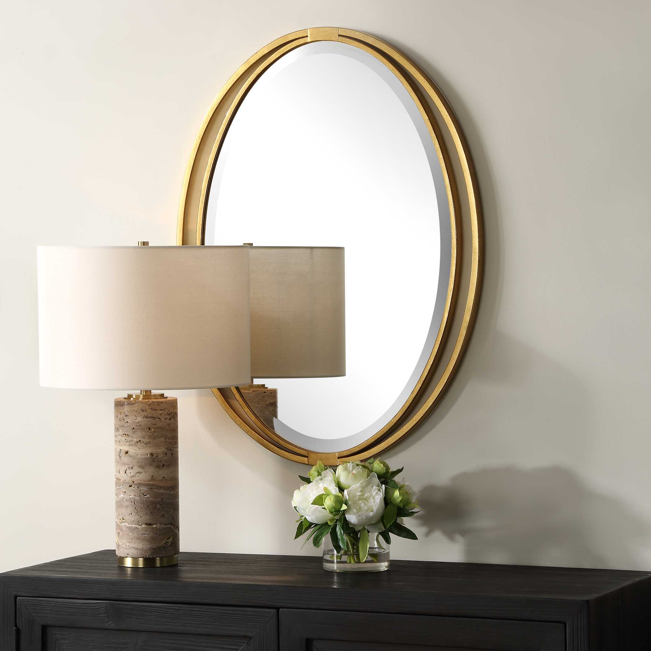 Rhodes Gold Oval Mirror - Image 6