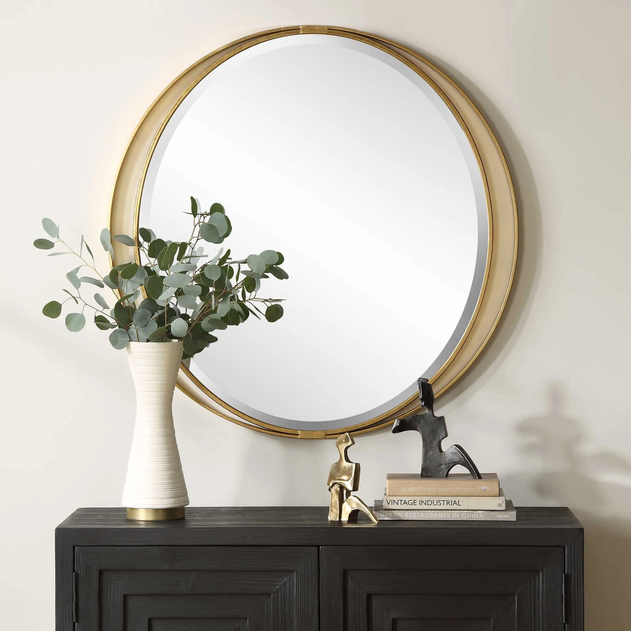 Rhodes Gold Round Mirror - Image 2