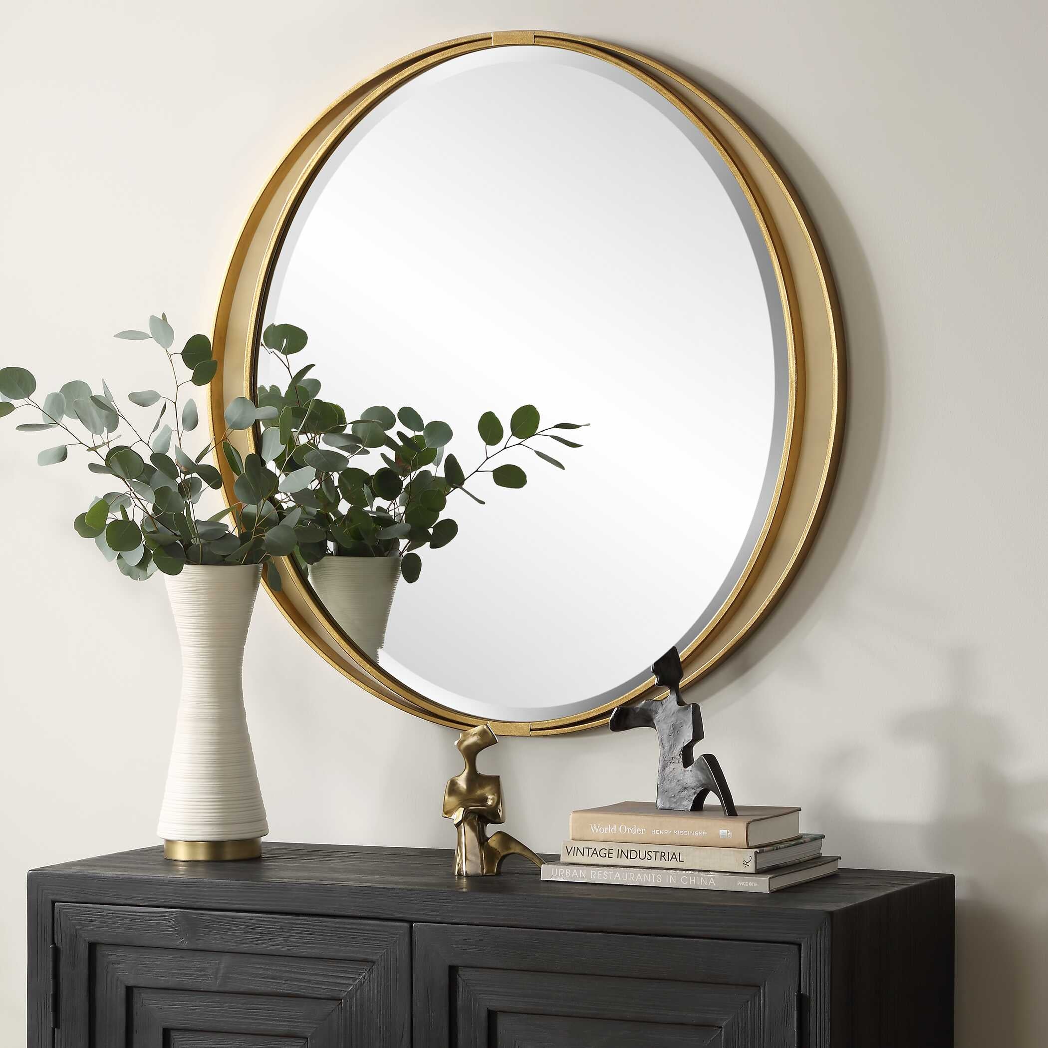 Rhodes Gold Round Mirror - Image 3
