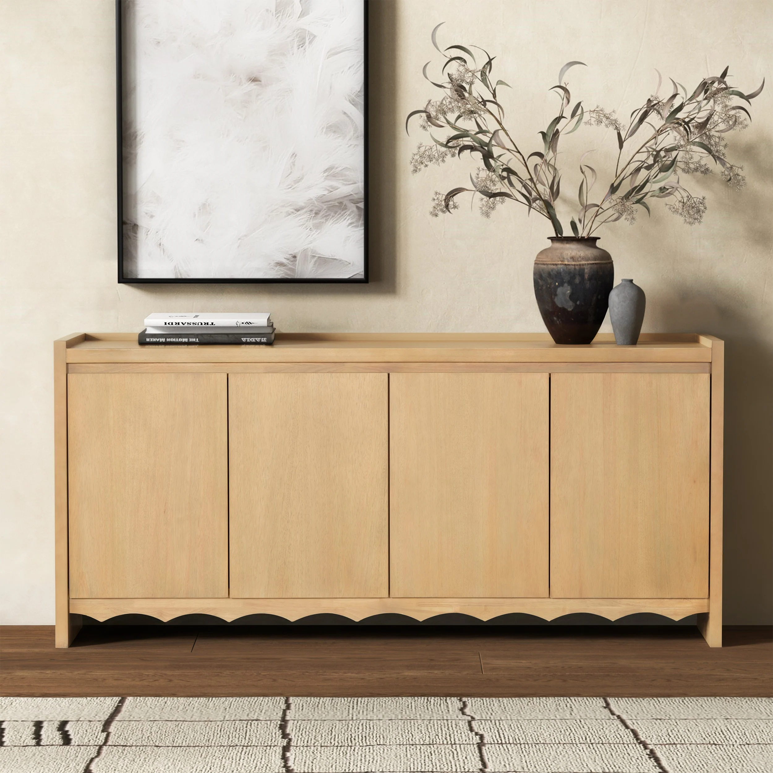 Rhylee 4 Door Wood Sideboard - Image 3