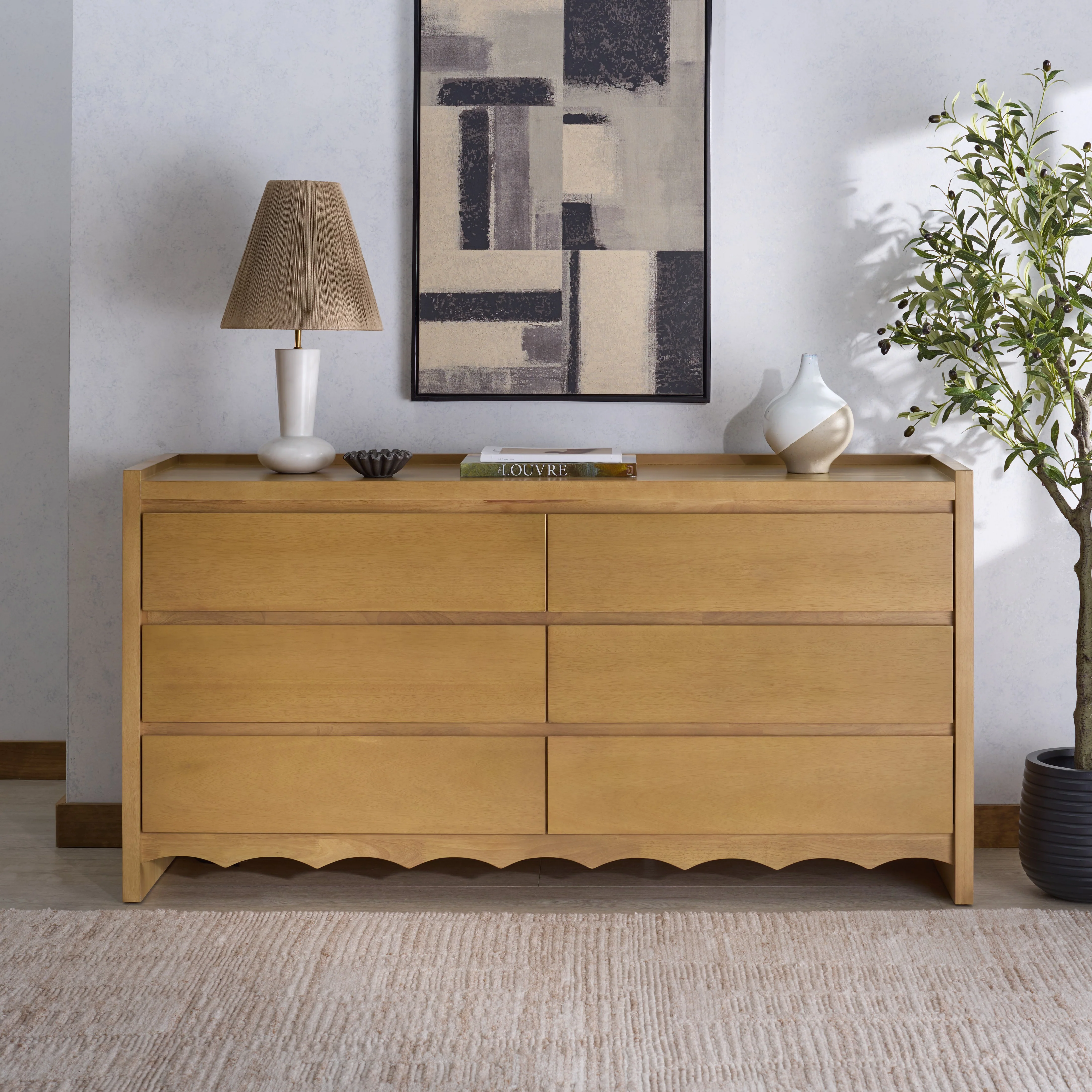 Rhylee 6 Drawer Wood Dresser - Image 2