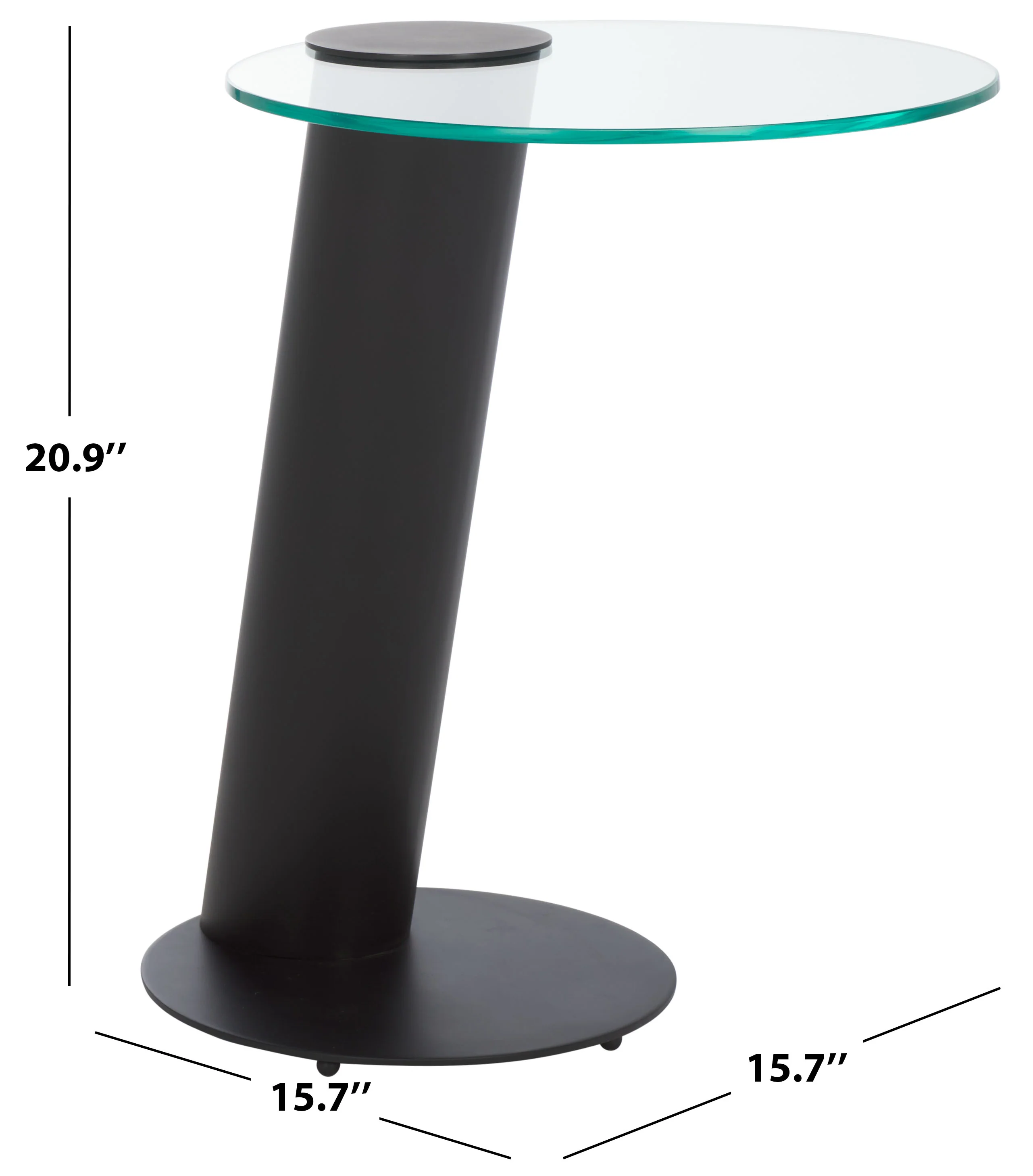 Richardson Glass Top Metal Accent Table - Image 18